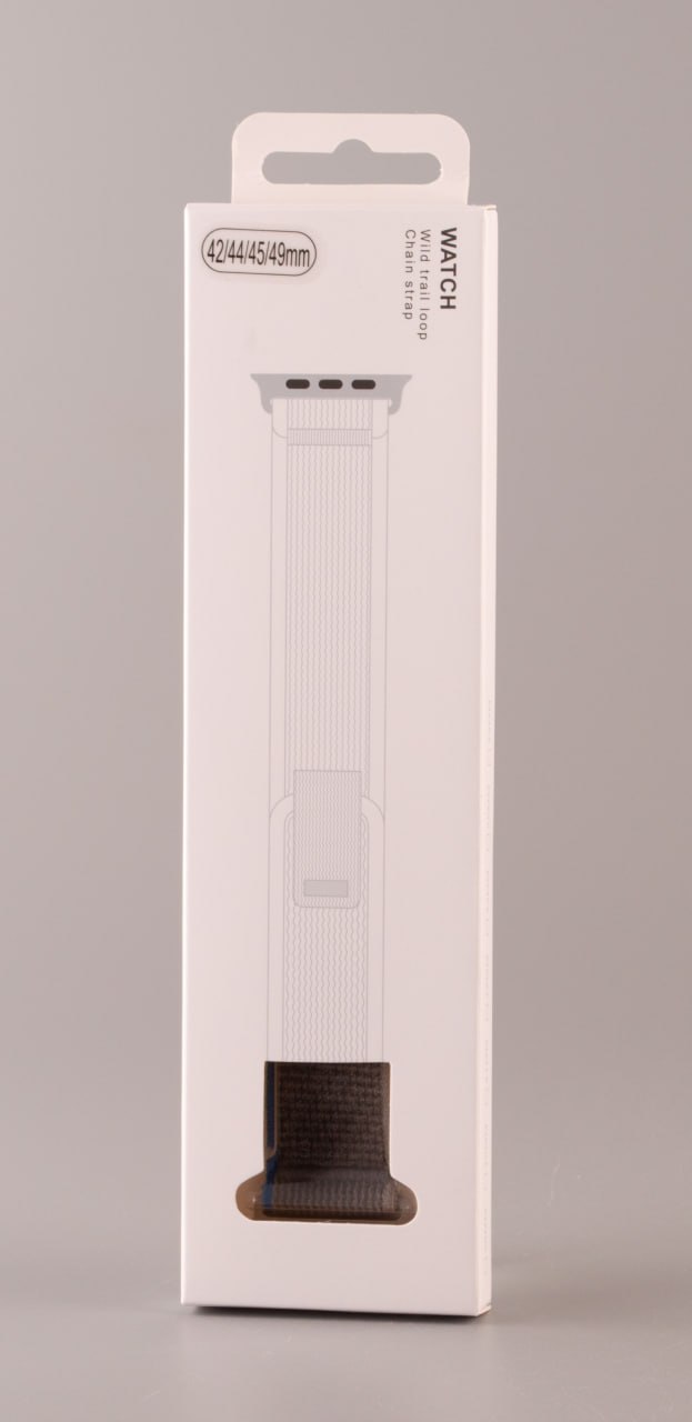 Ремешок для Apple Watch "Nylon" 42/44/45/49 мм серый/синий