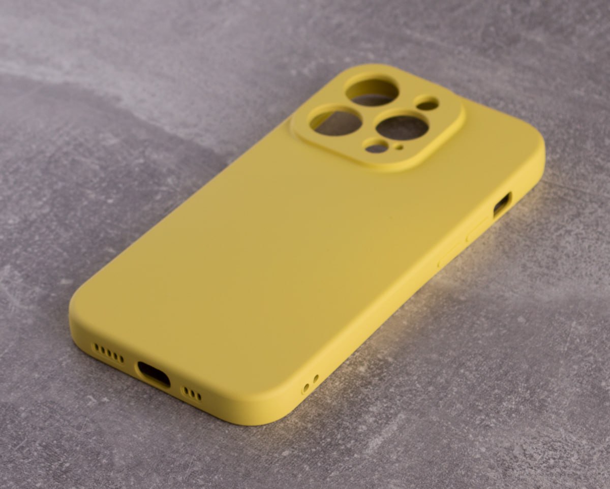 Силиконовый чехол SOFT Silicone Case для iPhone 13 Pro Max (без лого) лимонный