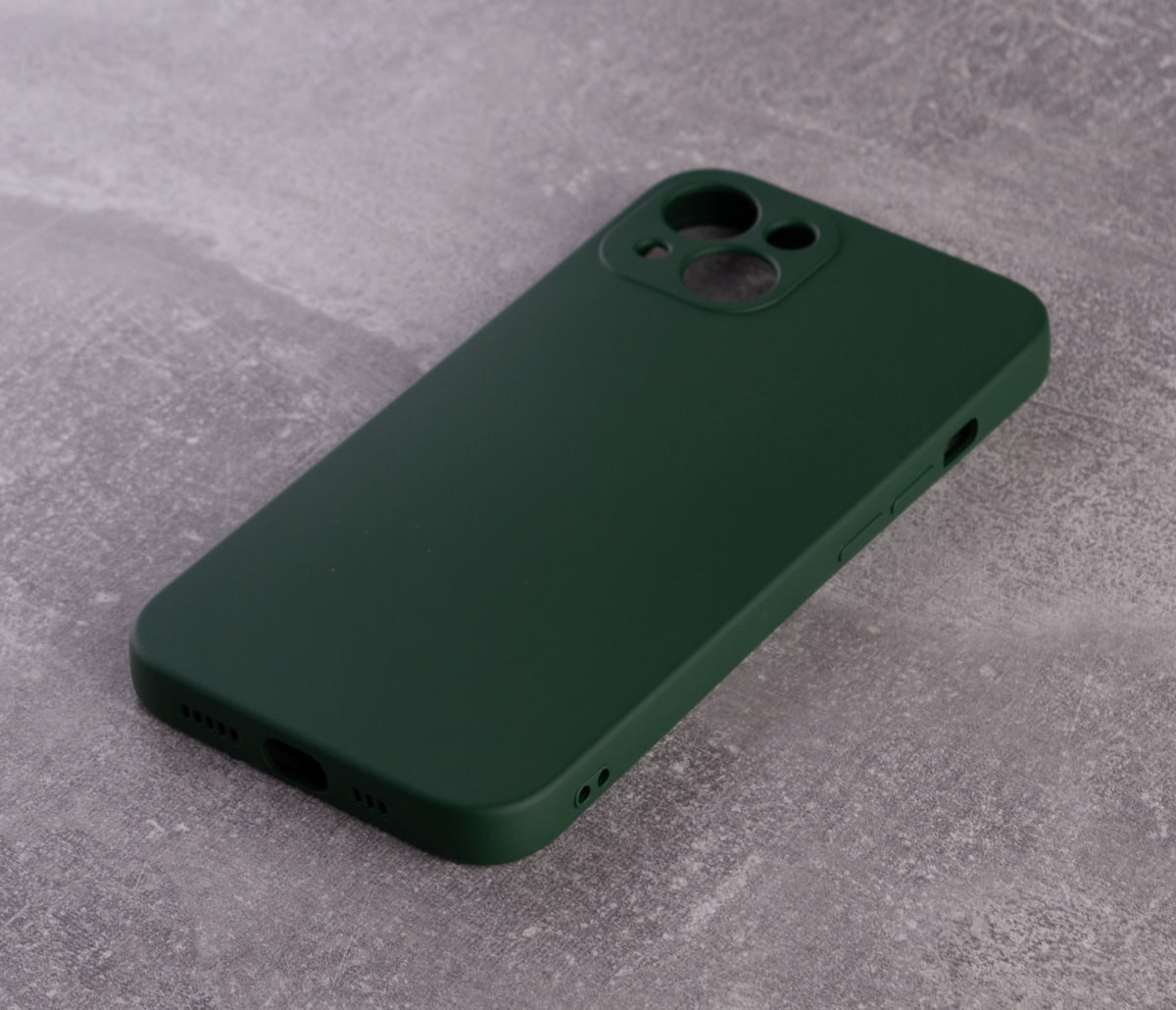 Силиконовый чехол SOFT Silicone Case для iPhone 14 (без лого) темно-зеленый