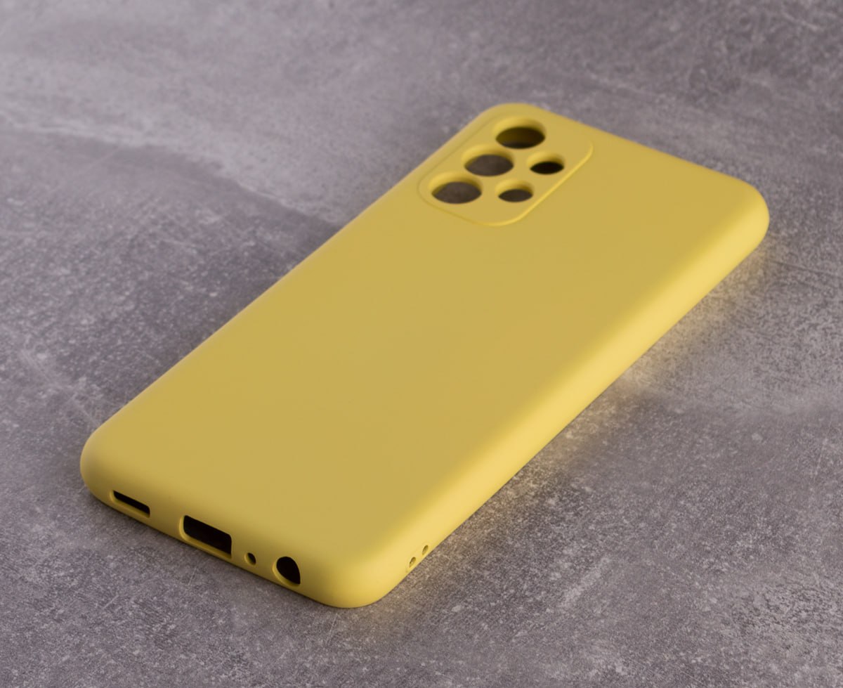 Силиконовый чехол SOFT Silicone Case для Samsung A13 4G (без лого) лимонный