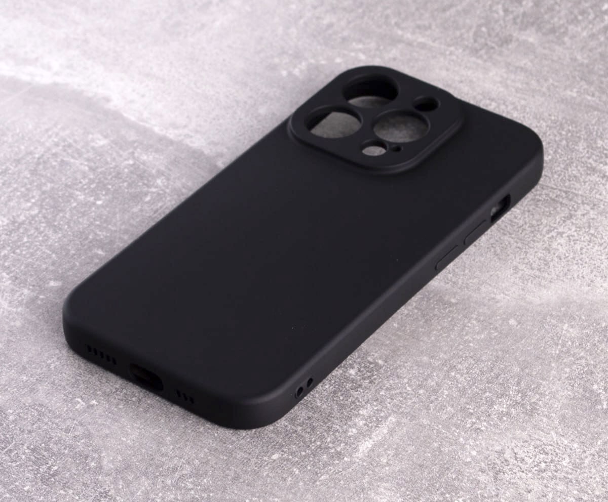 Силиконовый чехол SOFT Silicone Case для iPhone 14 Pro Max (без лого) черный
