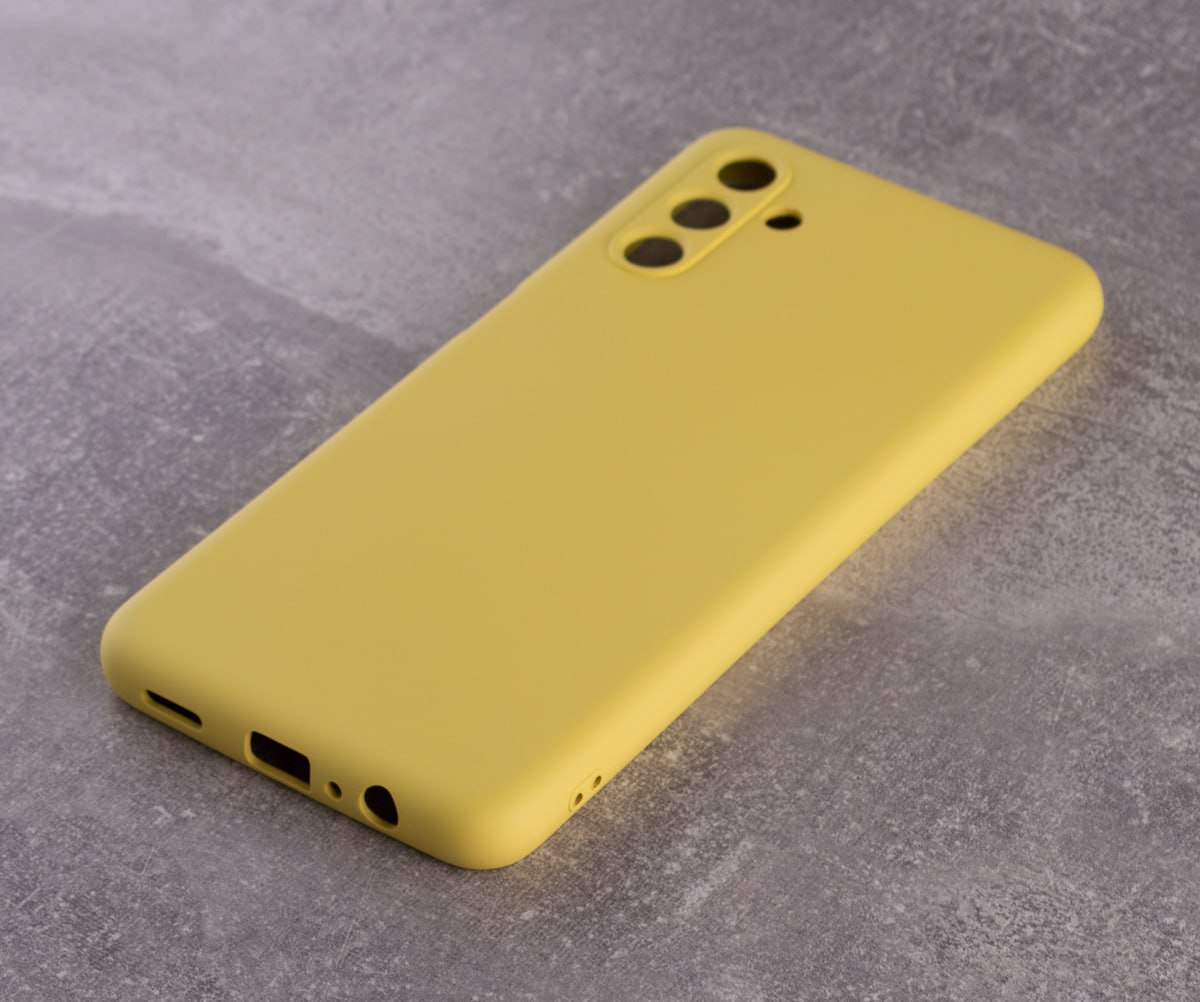 Силиконовый чехол SOFT Silicone Case для Samsung M13 4G (без лого) лимонный
