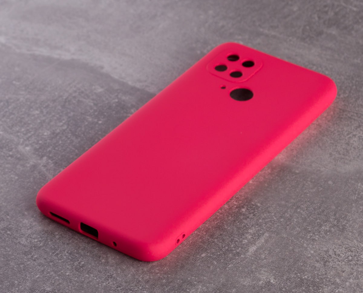 Силиконовый чехол SOFT Silicone Case для Xiaomi Poco C40 (без лого) малиновый