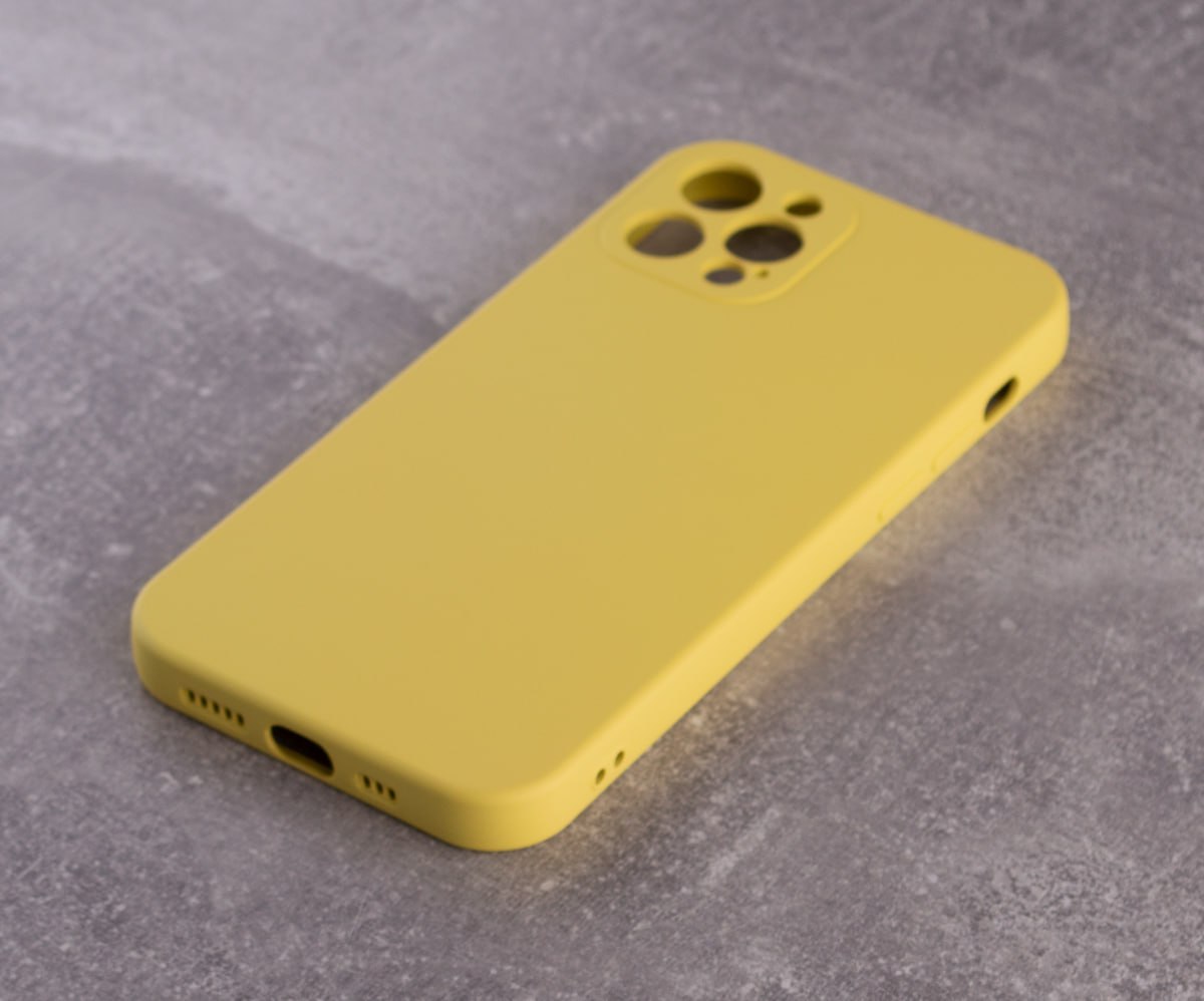 Силиконовый чехол SOFT Silicone Case для iPhone 12 Pro (без лого) лимонный
