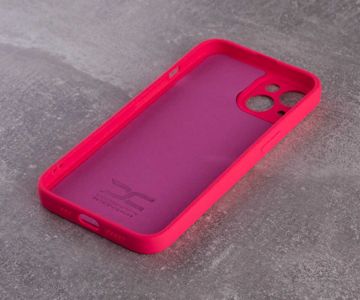 Силиконовый чехол SOFT Silicone Case для iPhone 14 Plus (без лого) малиновый