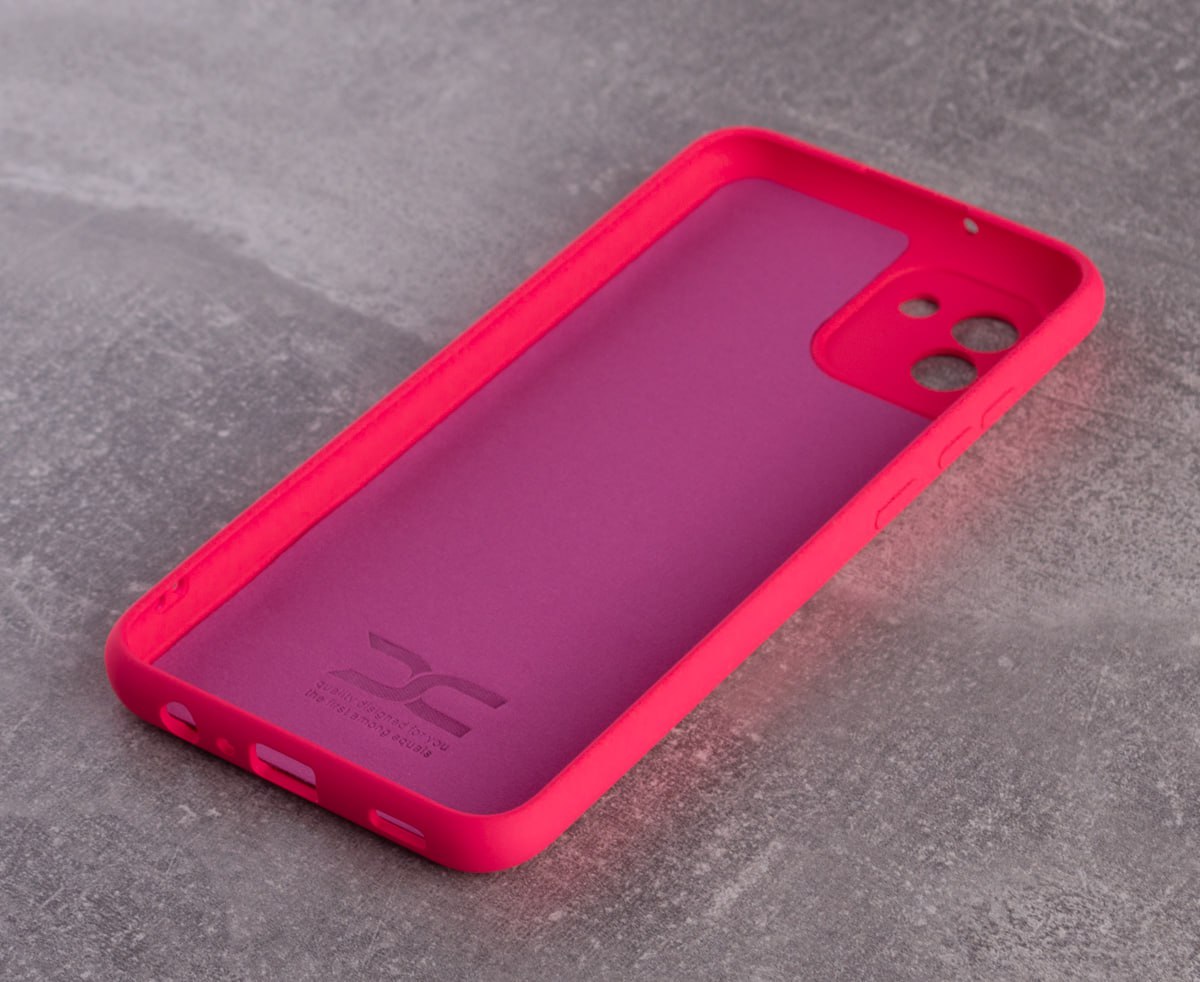 Силиконовый чехол SOFT Silicone Case для Samsung A04 (без лого) малиновый
