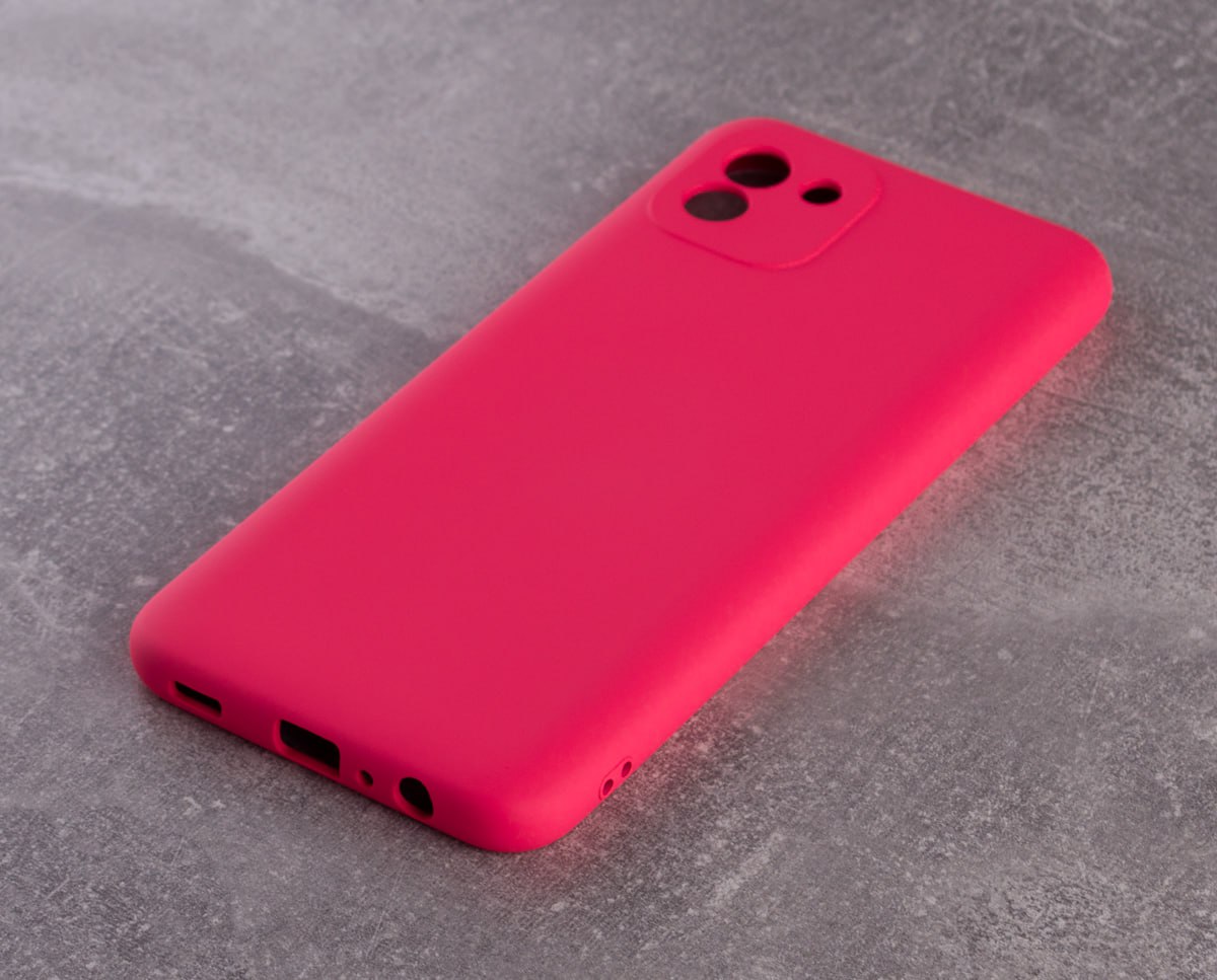 Силиконовый чехол SOFT Silicone Case для Samsung A04 (без лого) малиновый
