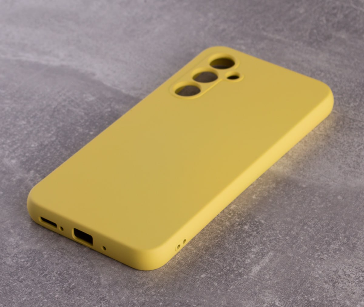 Силиконовый чехол SOFT Silicone Case для Samsung A54 5G (без лого) лимонный