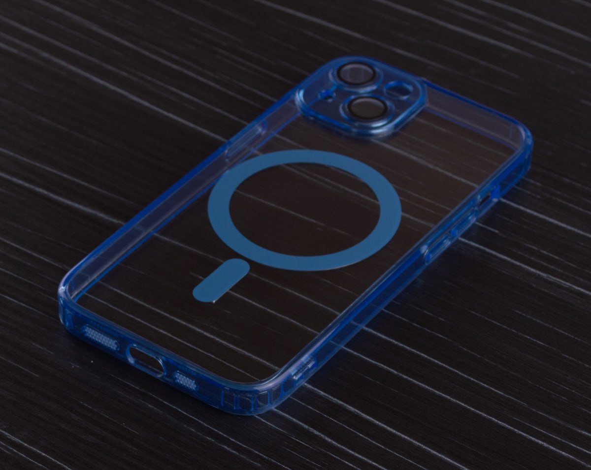 Силиконовый чехол SHADE PHONE с поддержкой MagSafe для iPhone 14 синий
