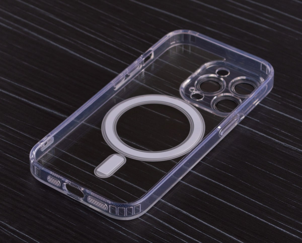 Силиконовый чехол SHADE PHONE с поддержкой MagSafe для iPhone 14 Pro прозрачный