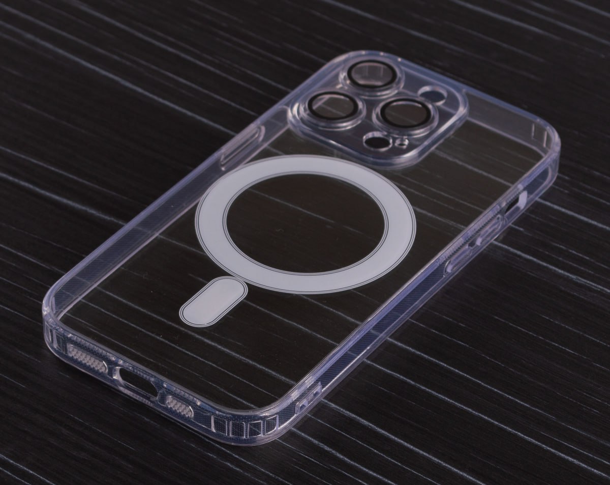 Силиконовый чехол SHADE PHONE с поддержкой MagSafe для iPhone 14 Pro прозрачный