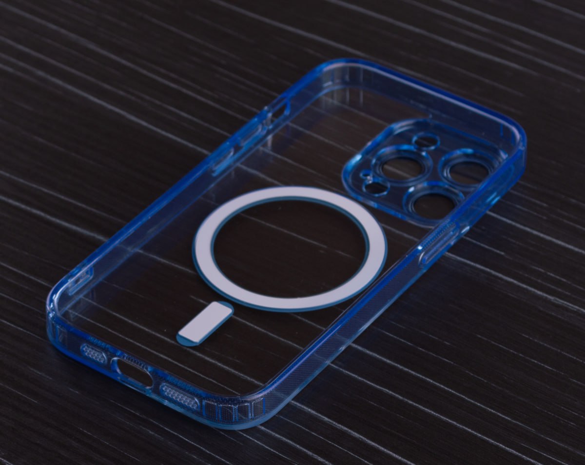 Силиконовый чехол SHADE PHONE с поддержкой MagSafe для iPhone 14 Pro синий