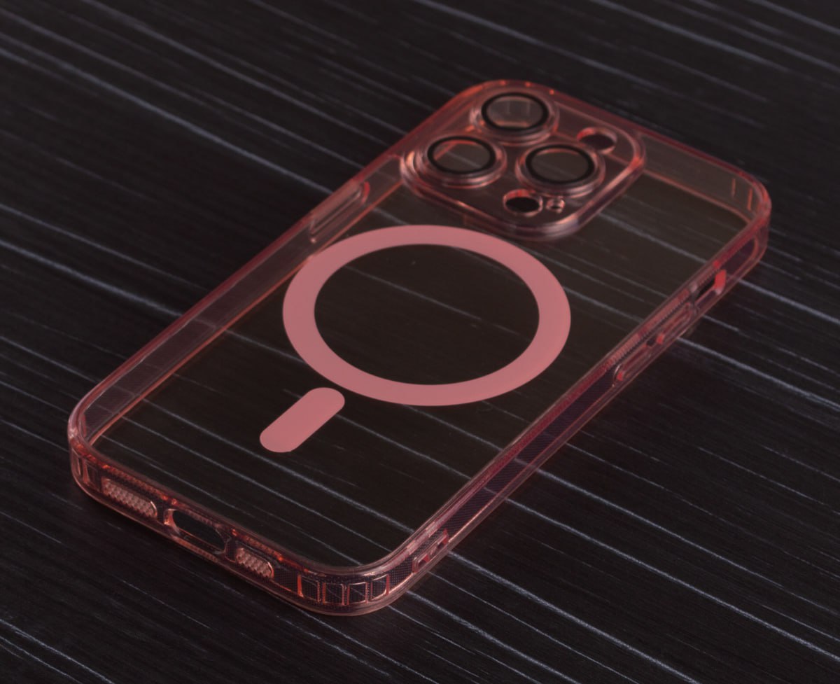 Силиконовый чехол SHADE PHONE с поддержкой MagSafe для iPhone 14 Pro розовый