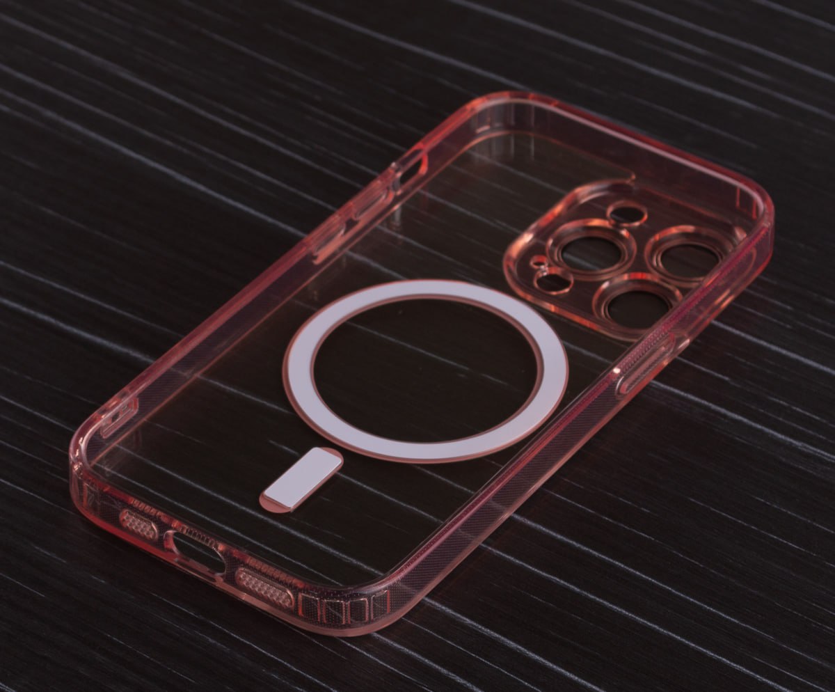 Силиконовый чехол SHADE PHONE с поддержкой MagSafe для iPhone 14 Pro Max розовый