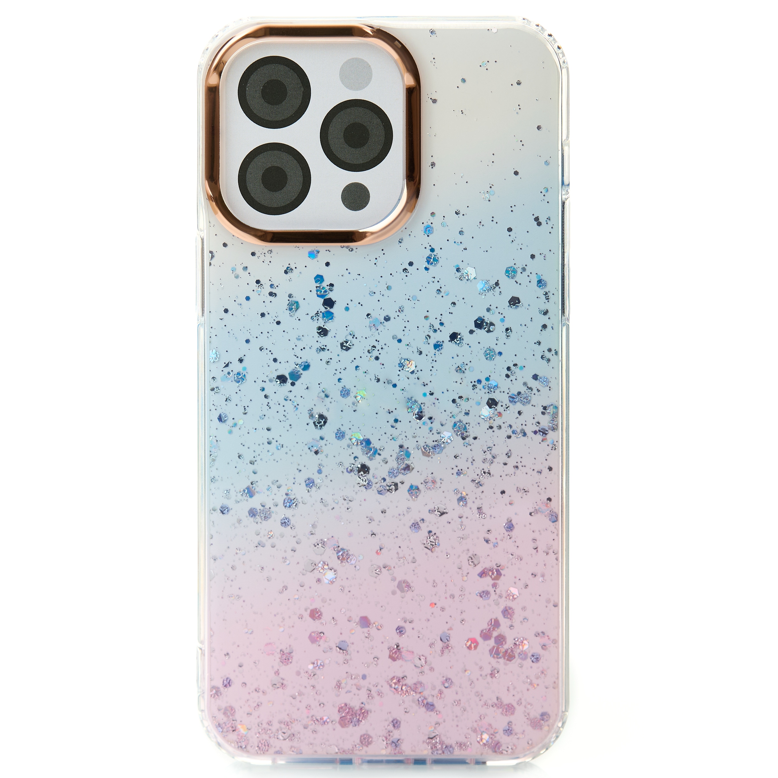 Акриловый чехол Confetti для iPhone 16 Pro Max розовый/синий