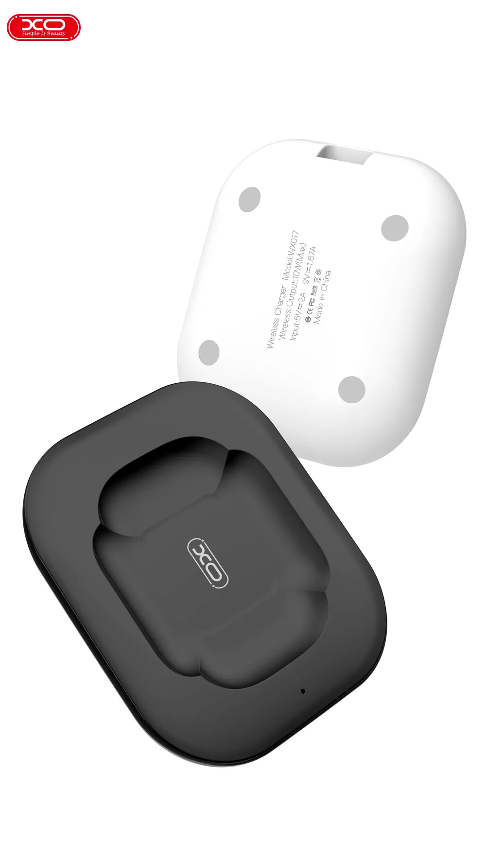 Беспроводное зарядное устройство для наушников XO (WX017) Fast Charger 10W белый