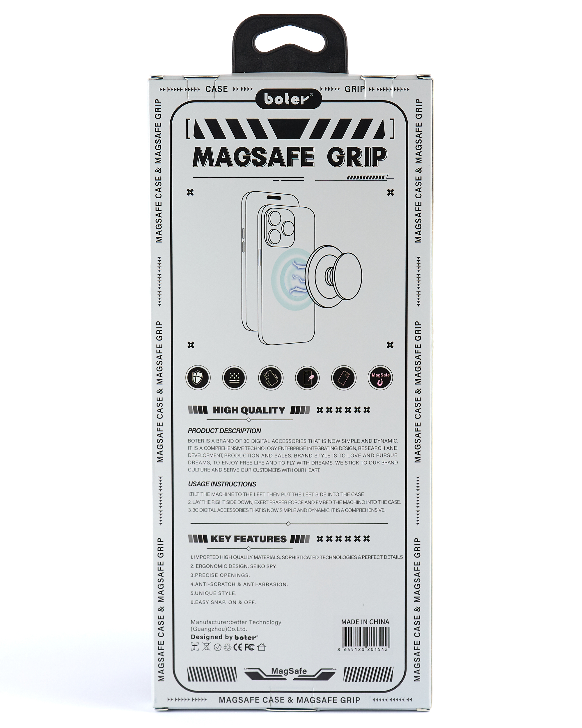 Чехол экокожа DC + PopSocket с поддержкой MagSafe для iPhone 13 Pro Max красный