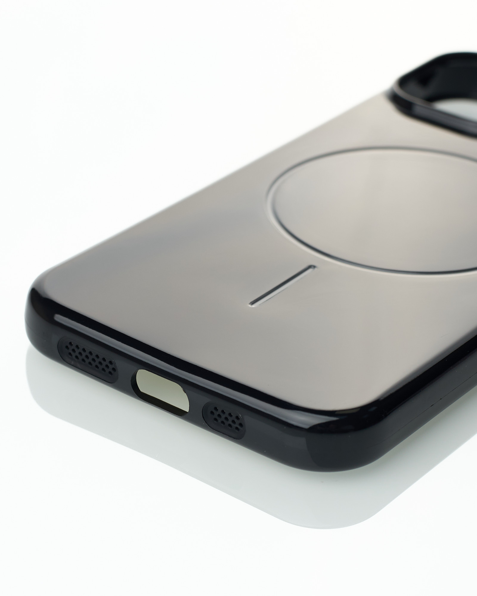 Силиконовый чехол Slim Ring Glamour с поддержкой MagSafe для iPhone 11 Pro Max black