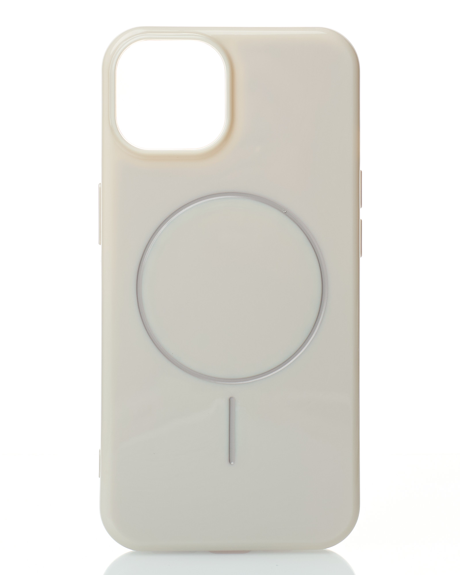 Силиконовый чехол Slim Ring Glamour с поддержкой MagSafe для iPhone 12/12 Pro natural titanium