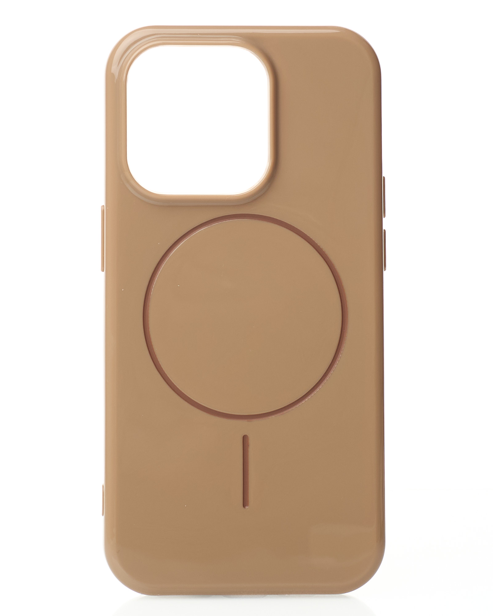 Силиконовый чехол Slim Ring Glamour с поддержкой MagSafe для iPhone 12 Pro Max desert titanium