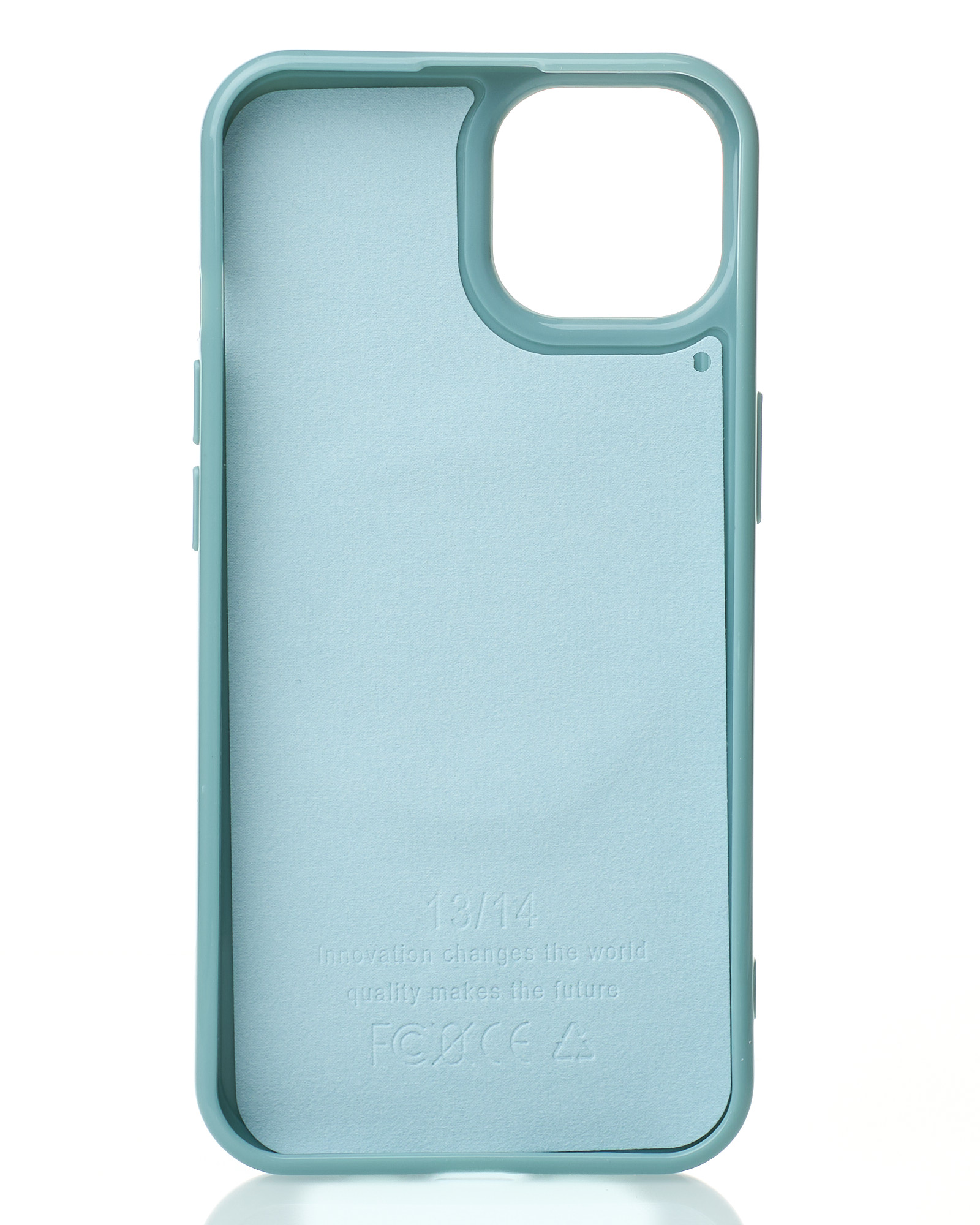 Силиконовый чехол Slim Ring Glamour с поддержкой MagSafe для iPhone 13/14 wave blue