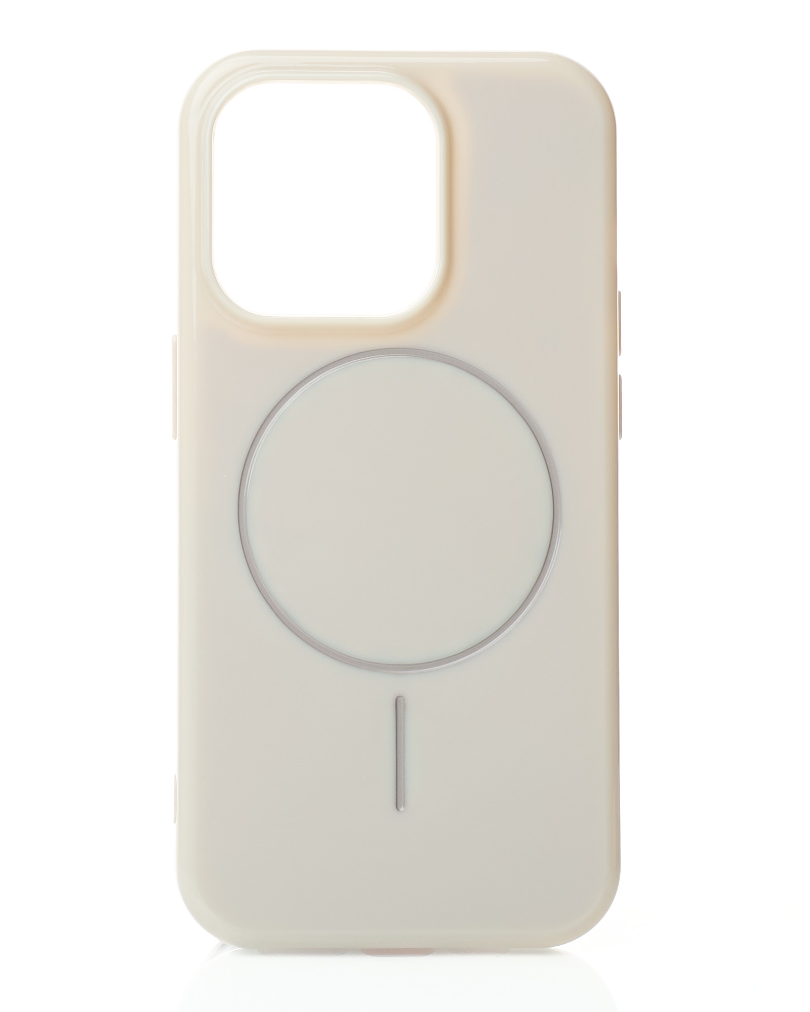 Силиконовый чехол Slim Ring Glamour с поддержкой MagSafe для iPhone 13 Pro natural titanium