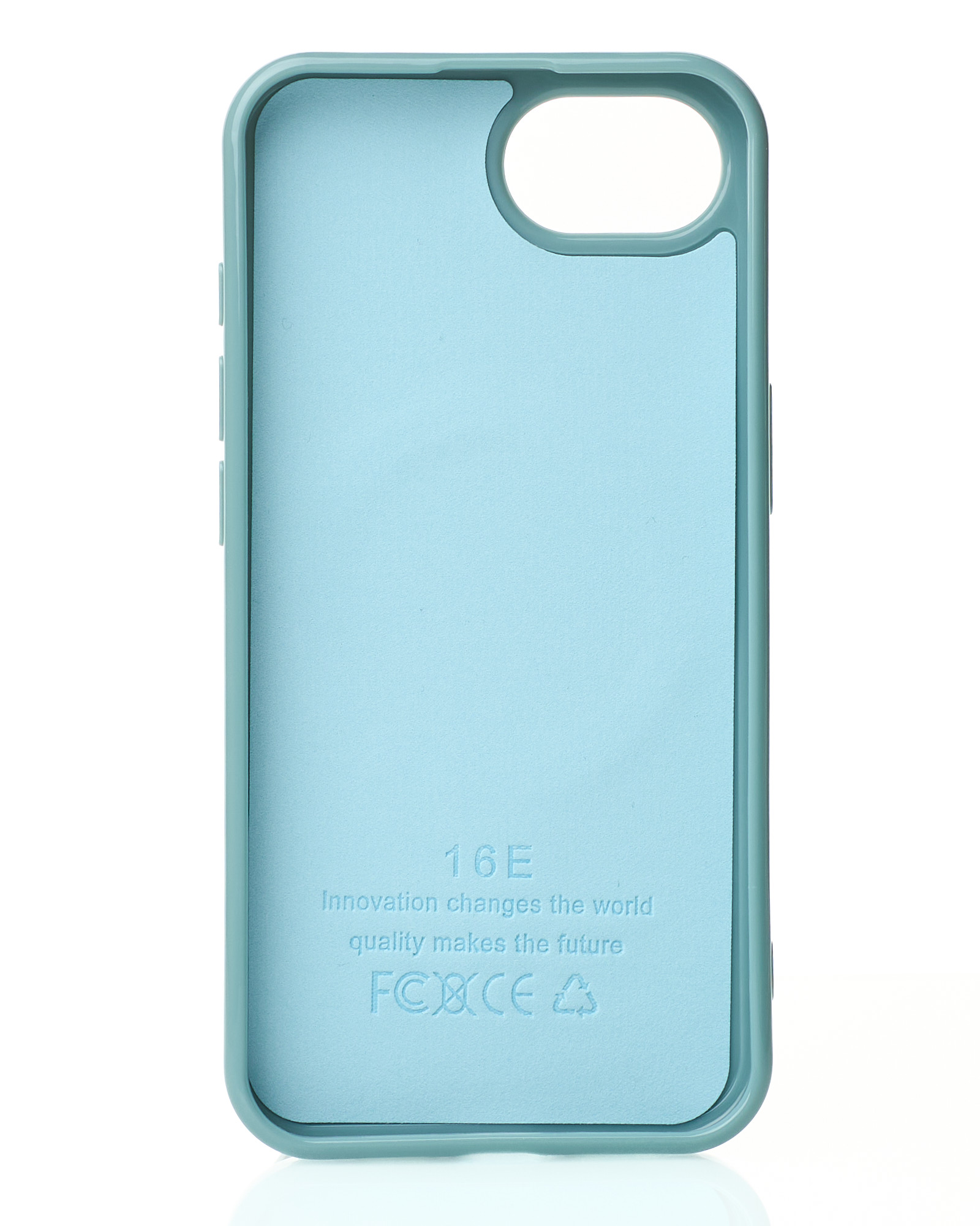 Силиконовый чехол Slim Ring Glamour с поддержкой MagSafe для iPhone 16E wave blue