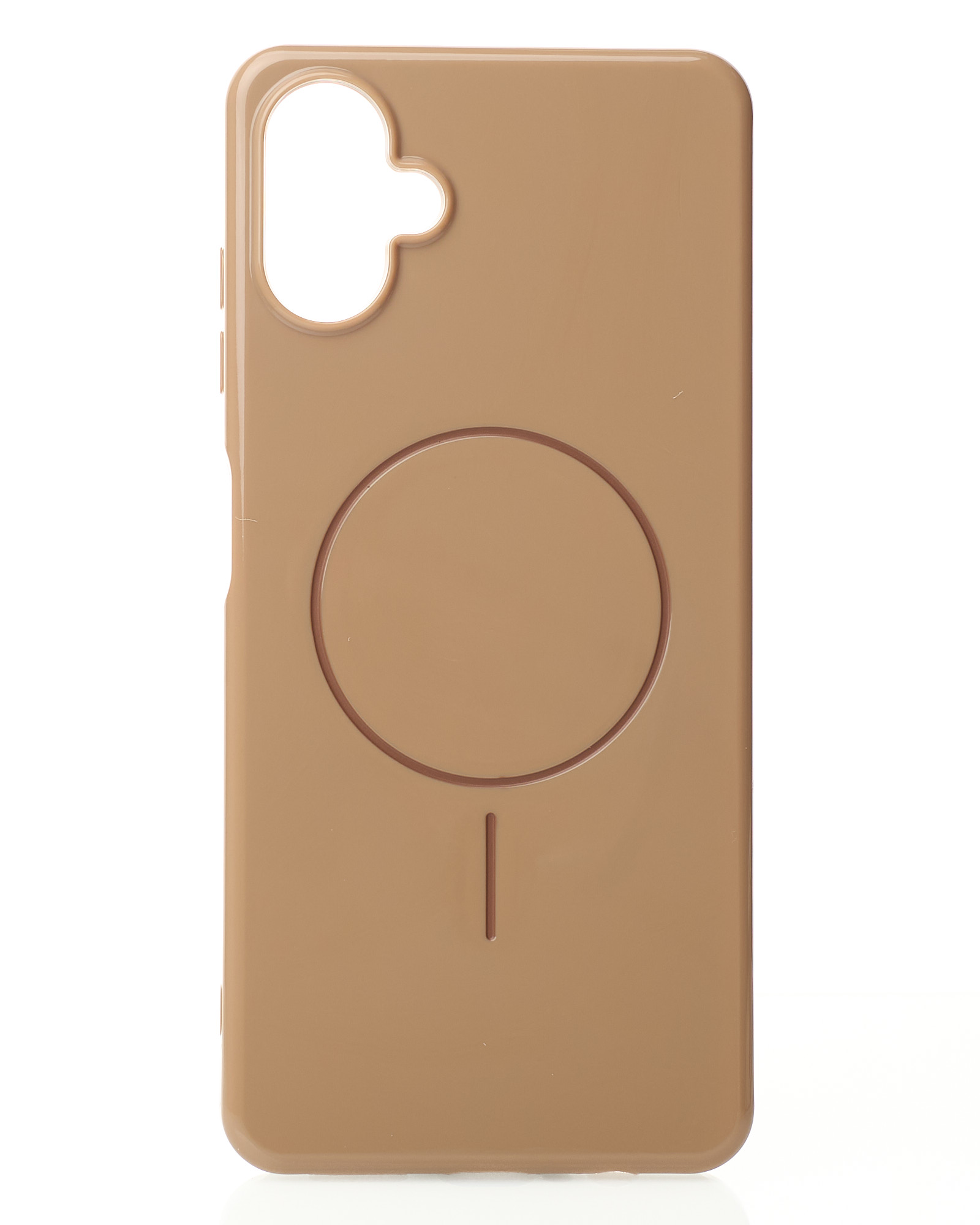 Силиконовый чехол Slim Ring Glamour с поддержкой MagSafe для Samsung A06 desert titanium