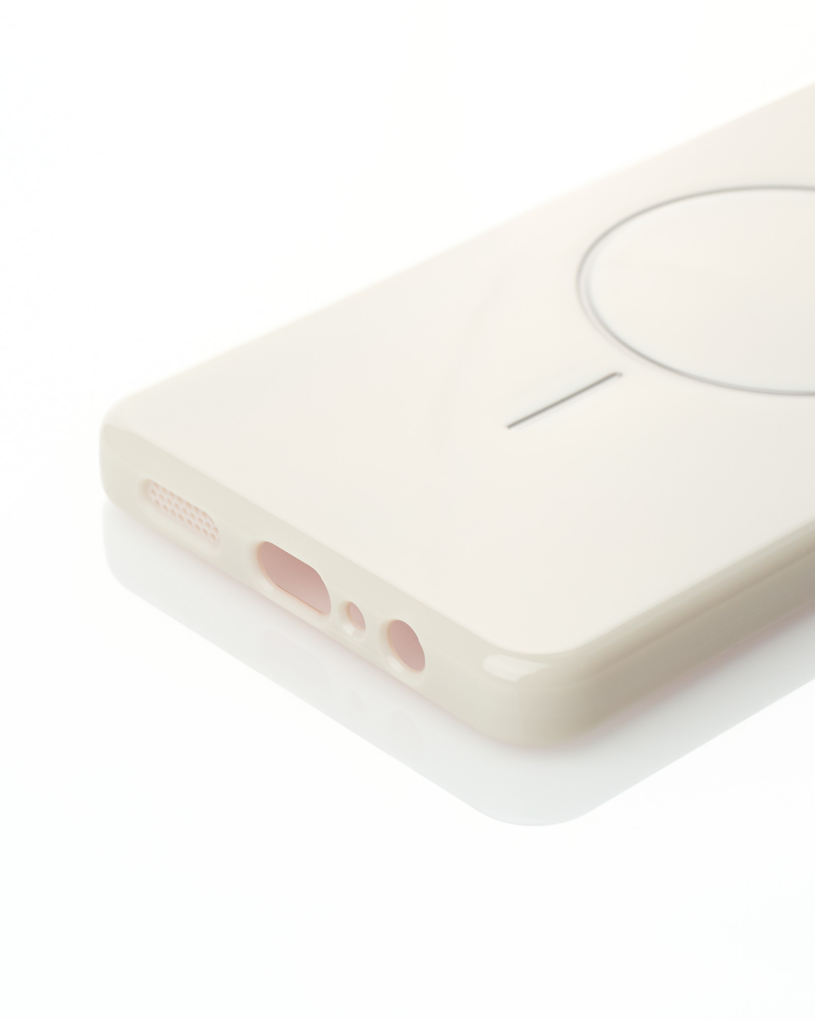 Силиконовый чехол Slim Ring Glamour с поддержкой MagSafe для Samsung A06 natural titanium