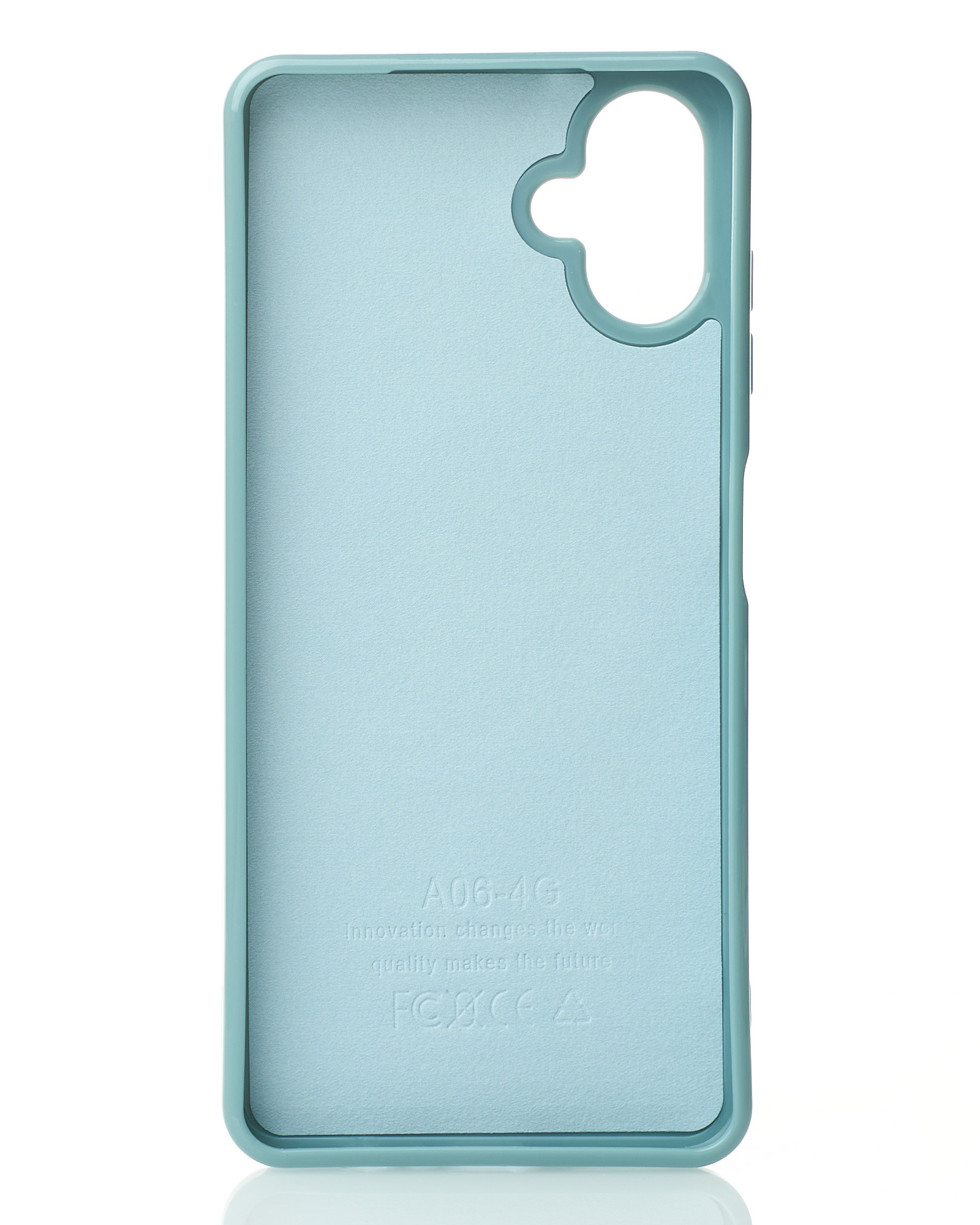 Силиконовый чехол Slim Ring Glamour с поддержкой MagSafe для Samsung A06 wave blue