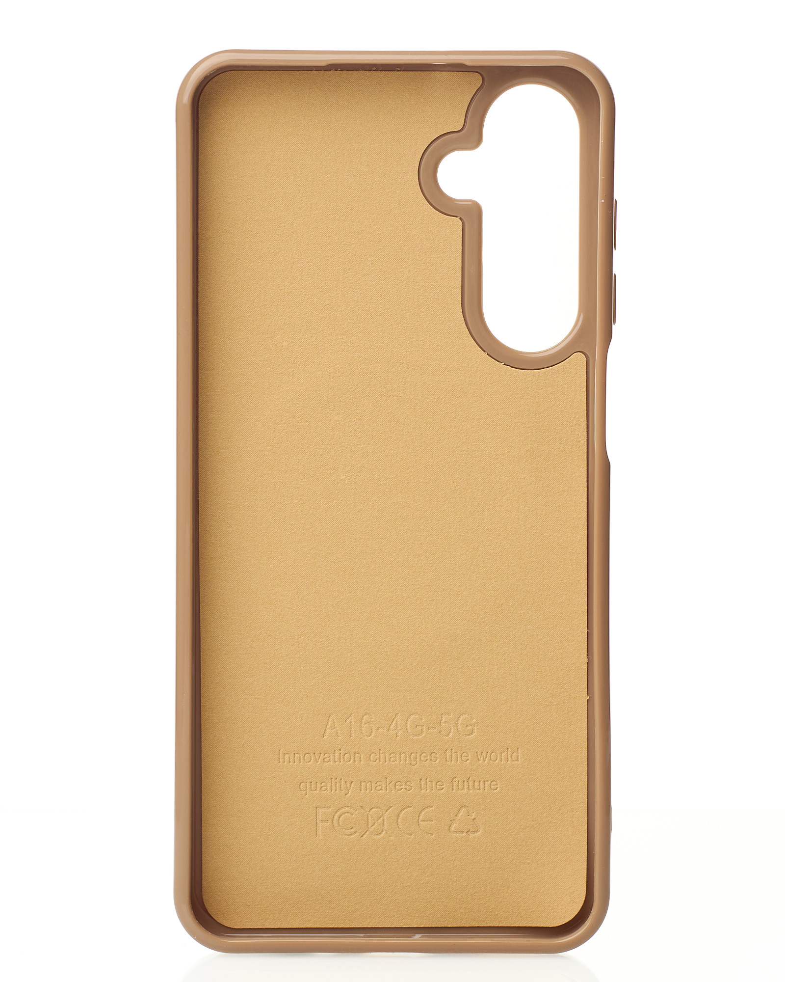 Силиконовый чехол Slim Ring Glamour с поддержкой MagSafe для Samsung A16 desert titanium