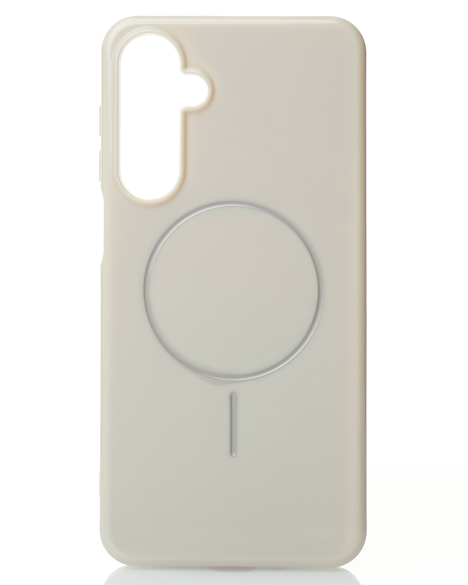 Силиконовый чехол Slim Ring Glamour с поддержкой MagSafe для Samsung A16 natural titanium