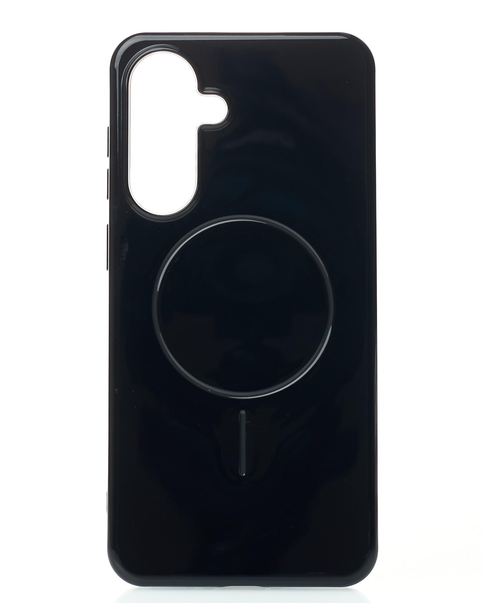 Силиконовый чехол Slim Ring Glamour с поддержкой MagSafe для Samsung A36 black