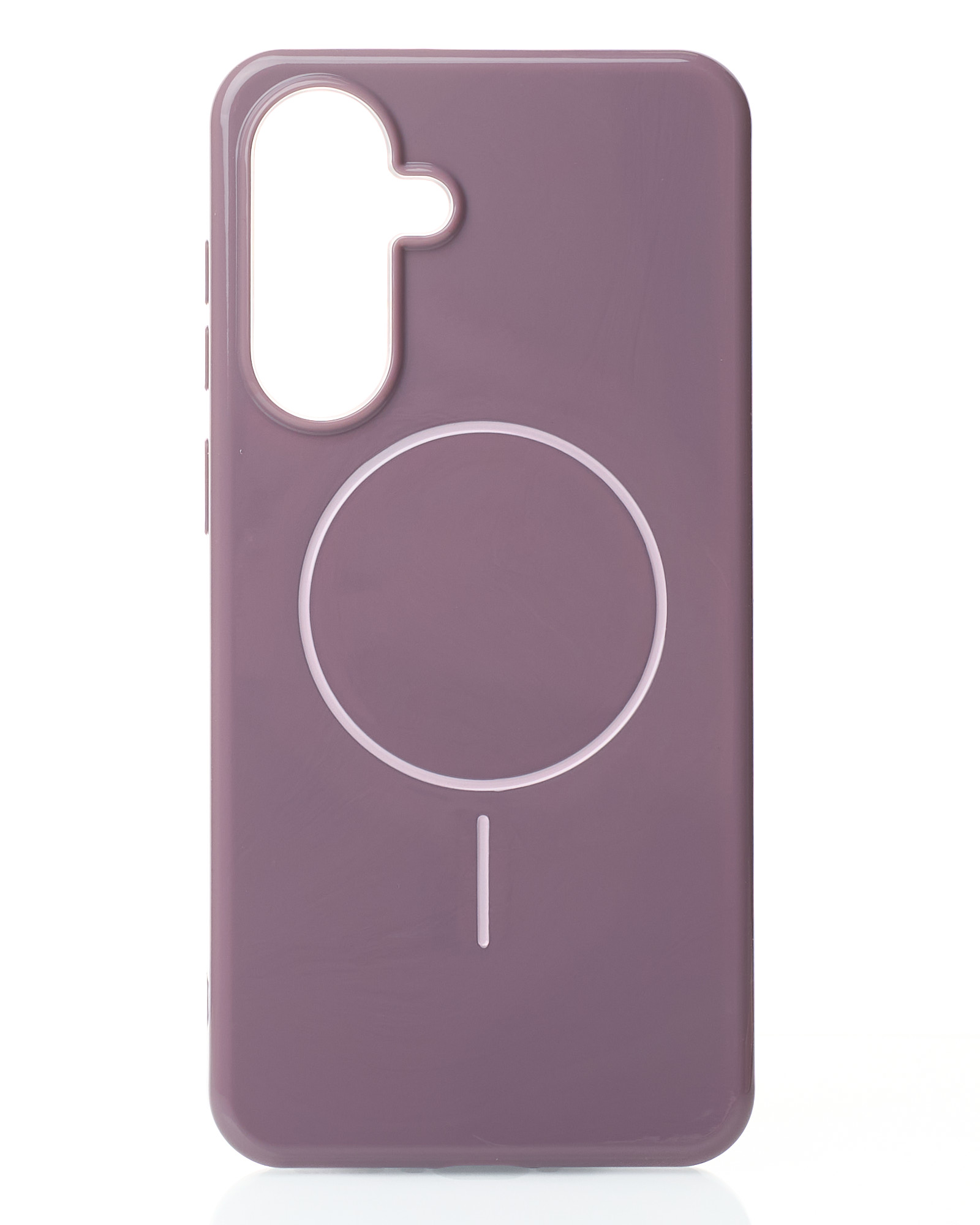 Силиконовый чехол Slim Ring Glamour с поддержкой MagSafe для Samsung A36 deep purple