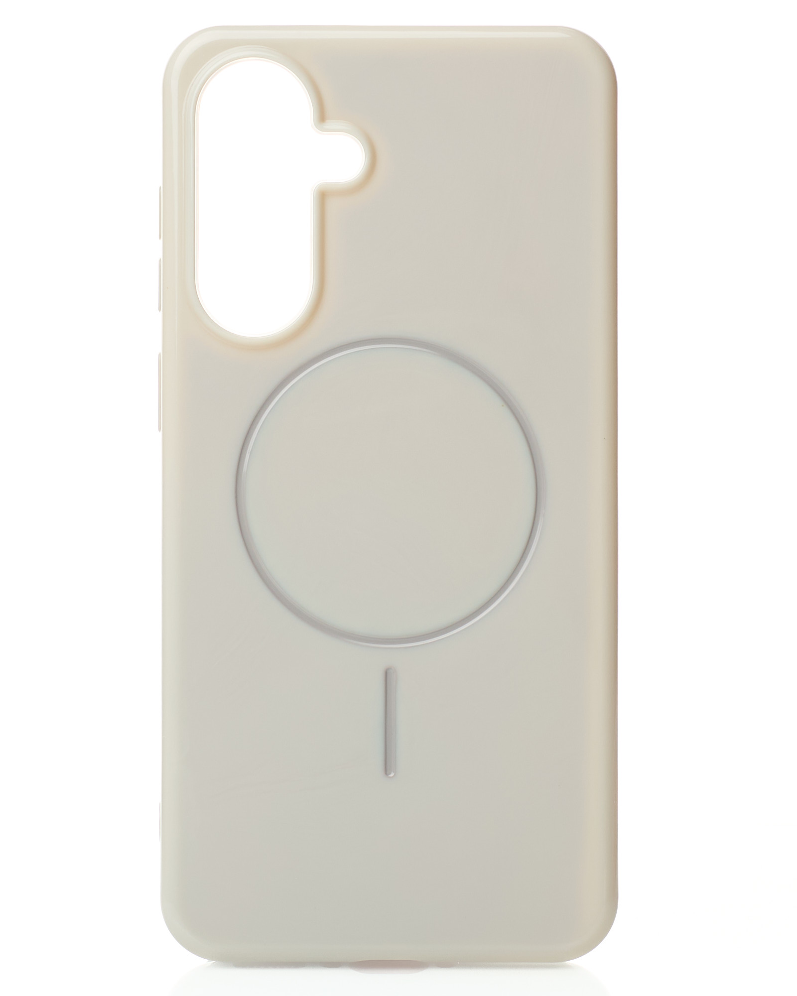 Силиконовый чехол Slim Ring Glamour с поддержкой MagSafe для Samsung A36 natural titanium