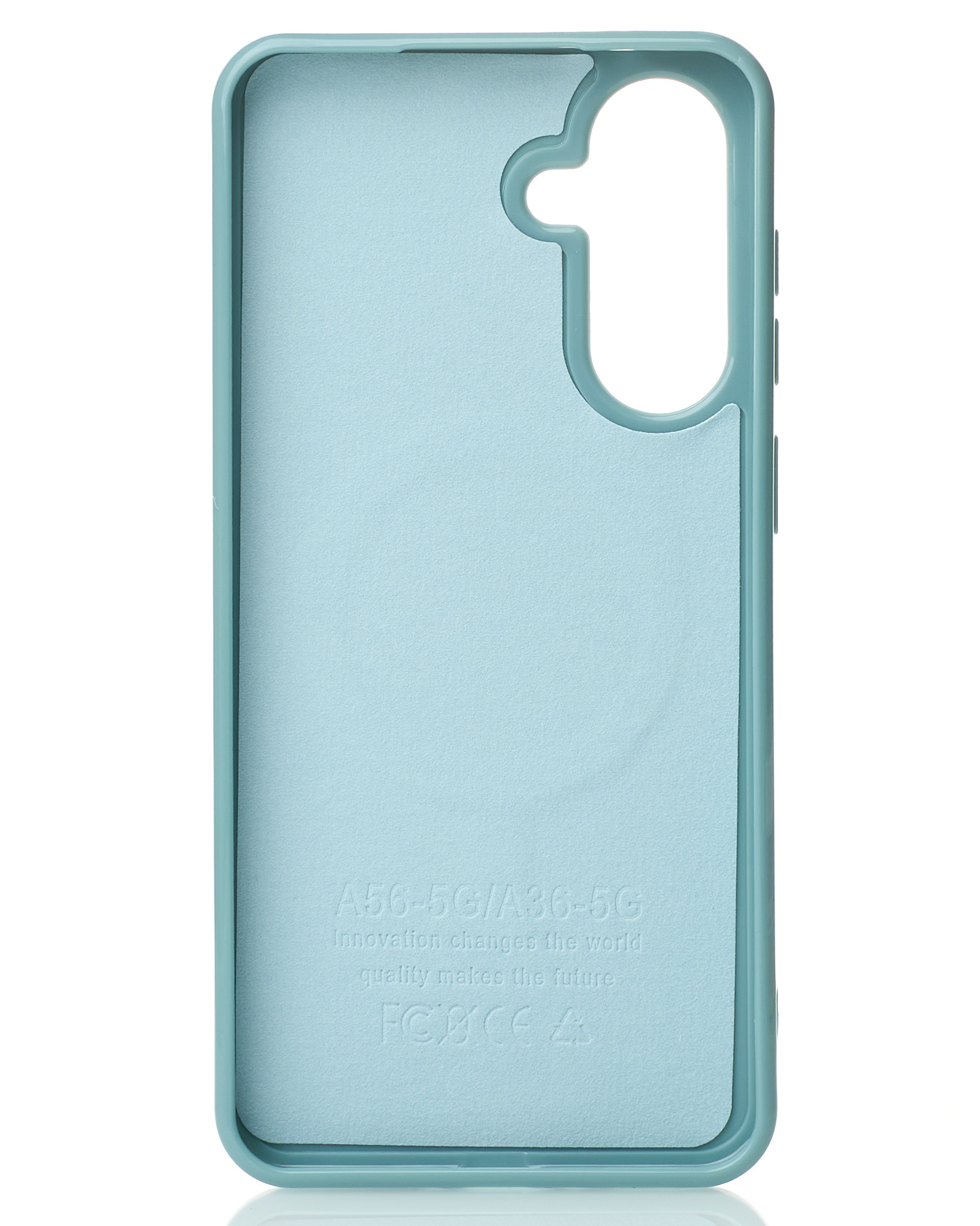 Силиконовый чехол Slim Ring Glamour с поддержкой MagSafe для Samsung A36 wave blue