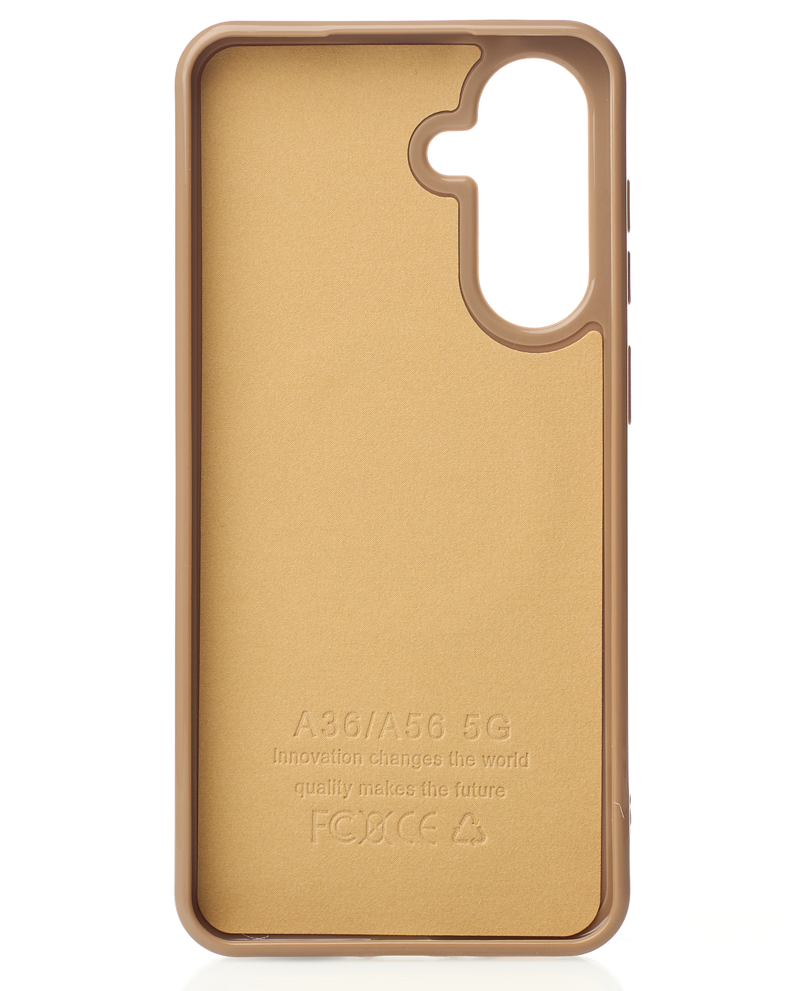 Силиконовый чехол Slim Ring Glamour с поддержкой MagSafe для Samsung A56 desert titanium