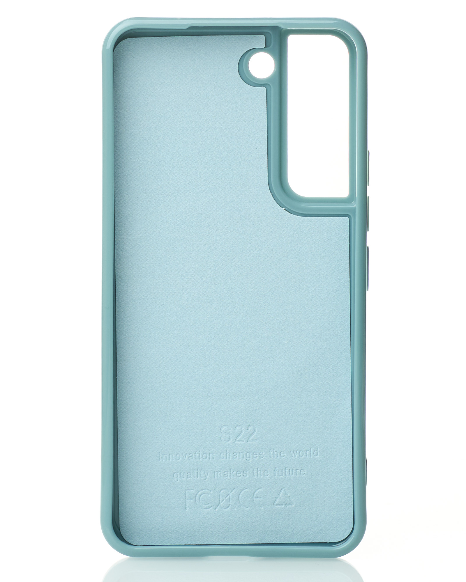 Силиконовый чехол Slim Ring Glamour с поддержкой MagSafe для Samsung S21 FE wave blue