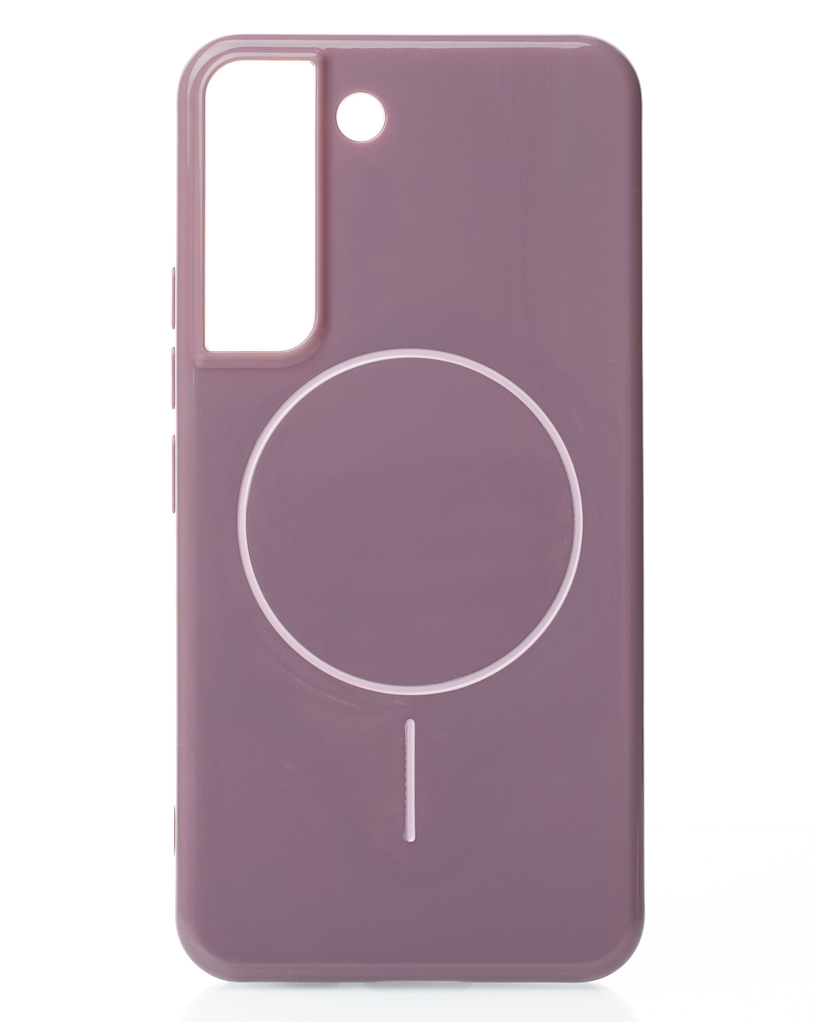 Силиконовый чехол Slim Ring Glamour с поддержкой MagSafe для Samsung S21 FE deep purple