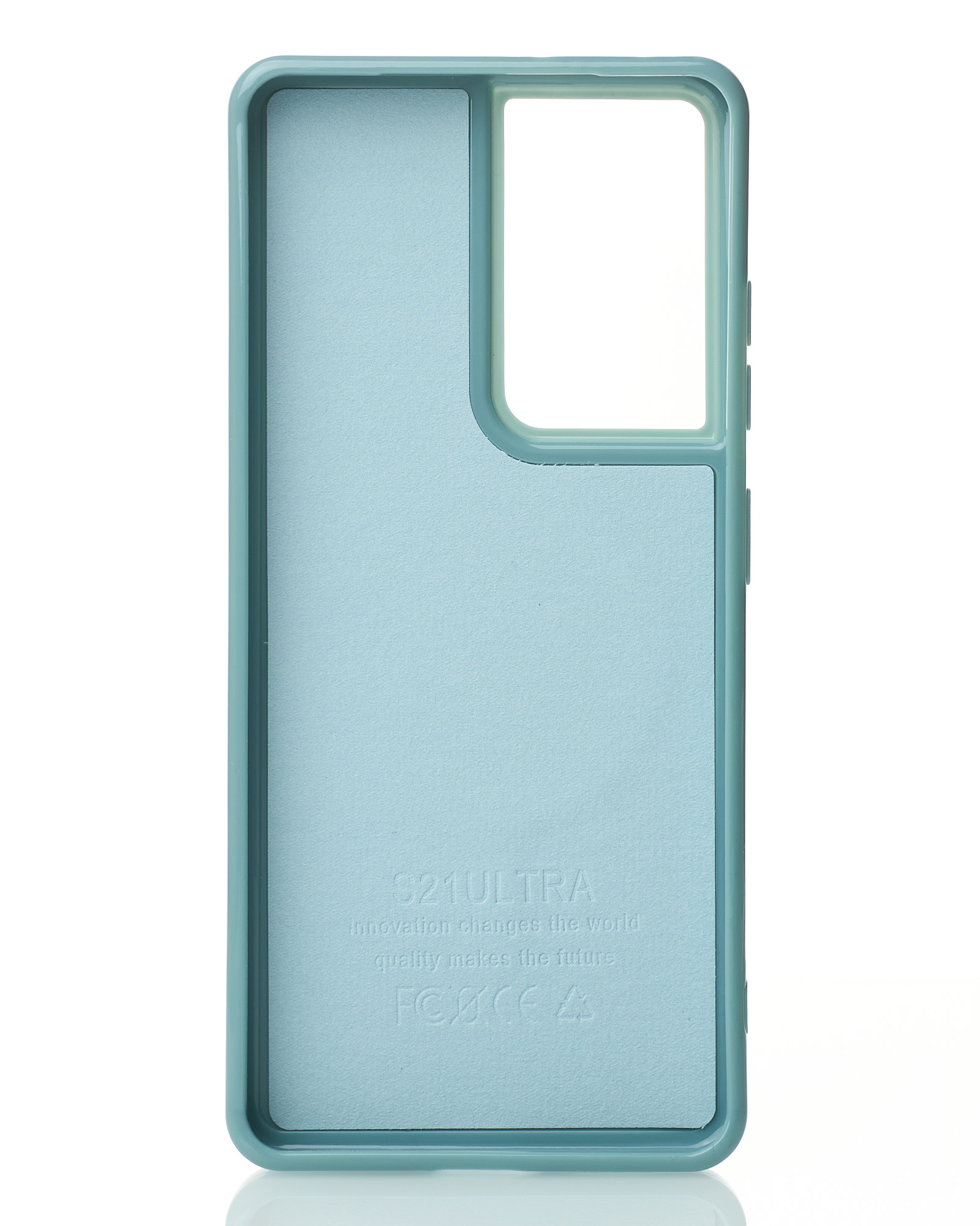 Силиконовый чехол Slim Ring Glamour с поддержкой MagSafe для Samsung S21 Ultra wave blue