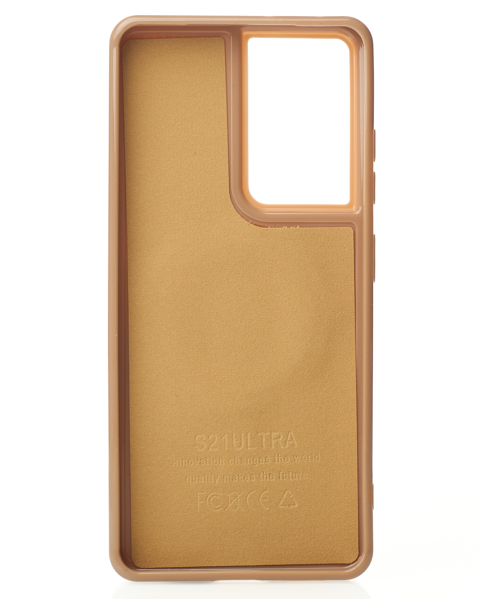 Силиконовый чехол Slim Ring Glamour с поддержкой MagSafe для Samsung S21 Ultra desert titanium