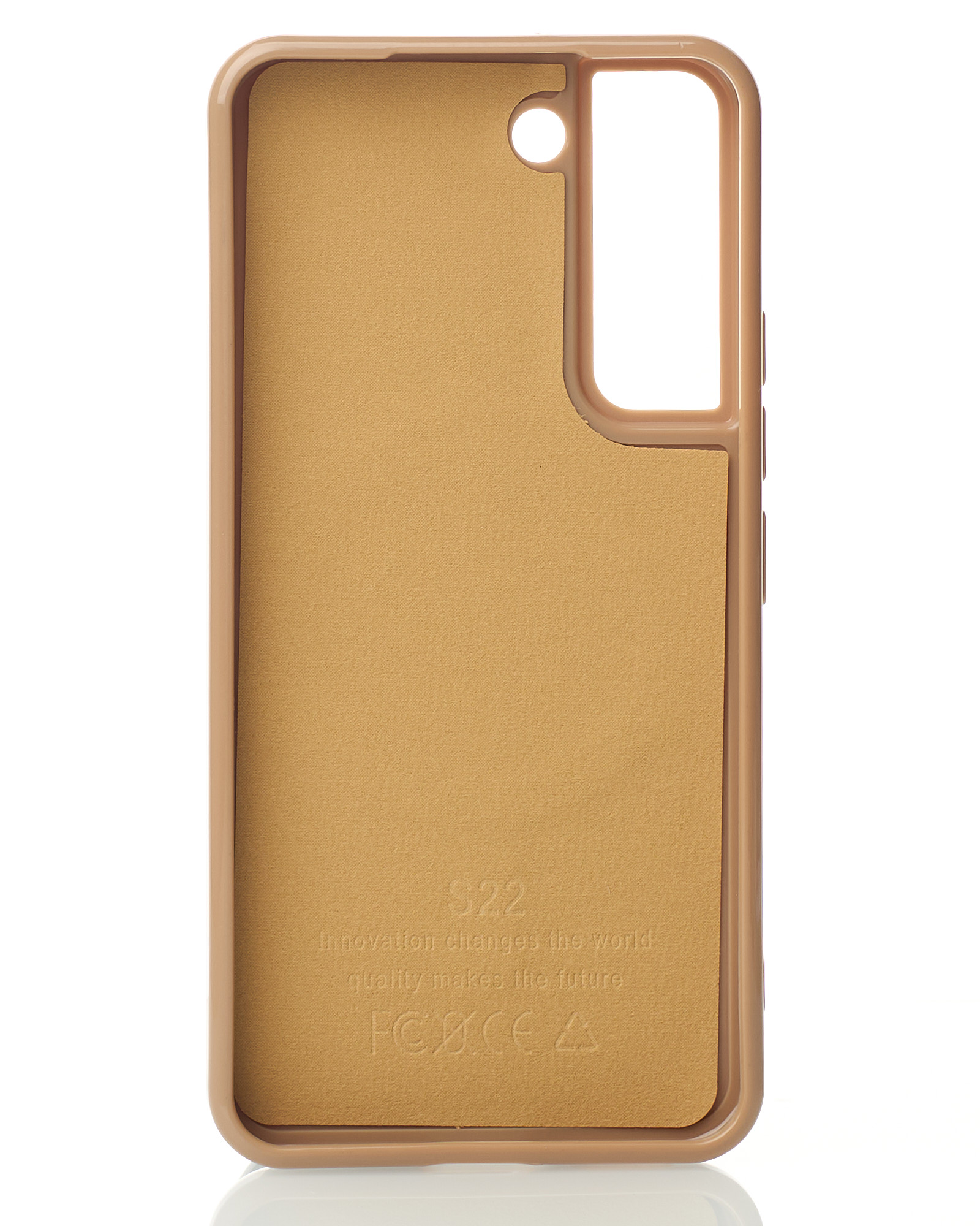 Силиконовый чехол Slim Ring Glamour с поддержкой MagSafe для Samsung S22 desert titanium