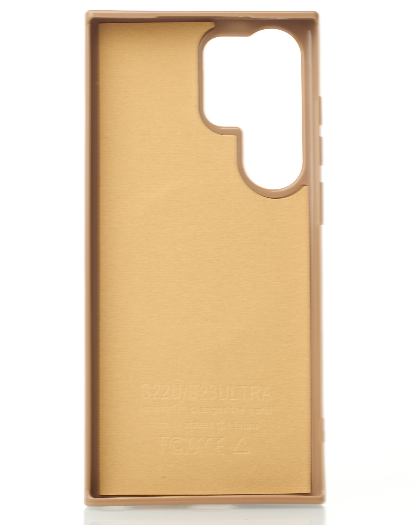 Силиконовый чехол Slim Ring Glamour с поддержкой MagSafe для Samsung S23 Ultra desert titanium