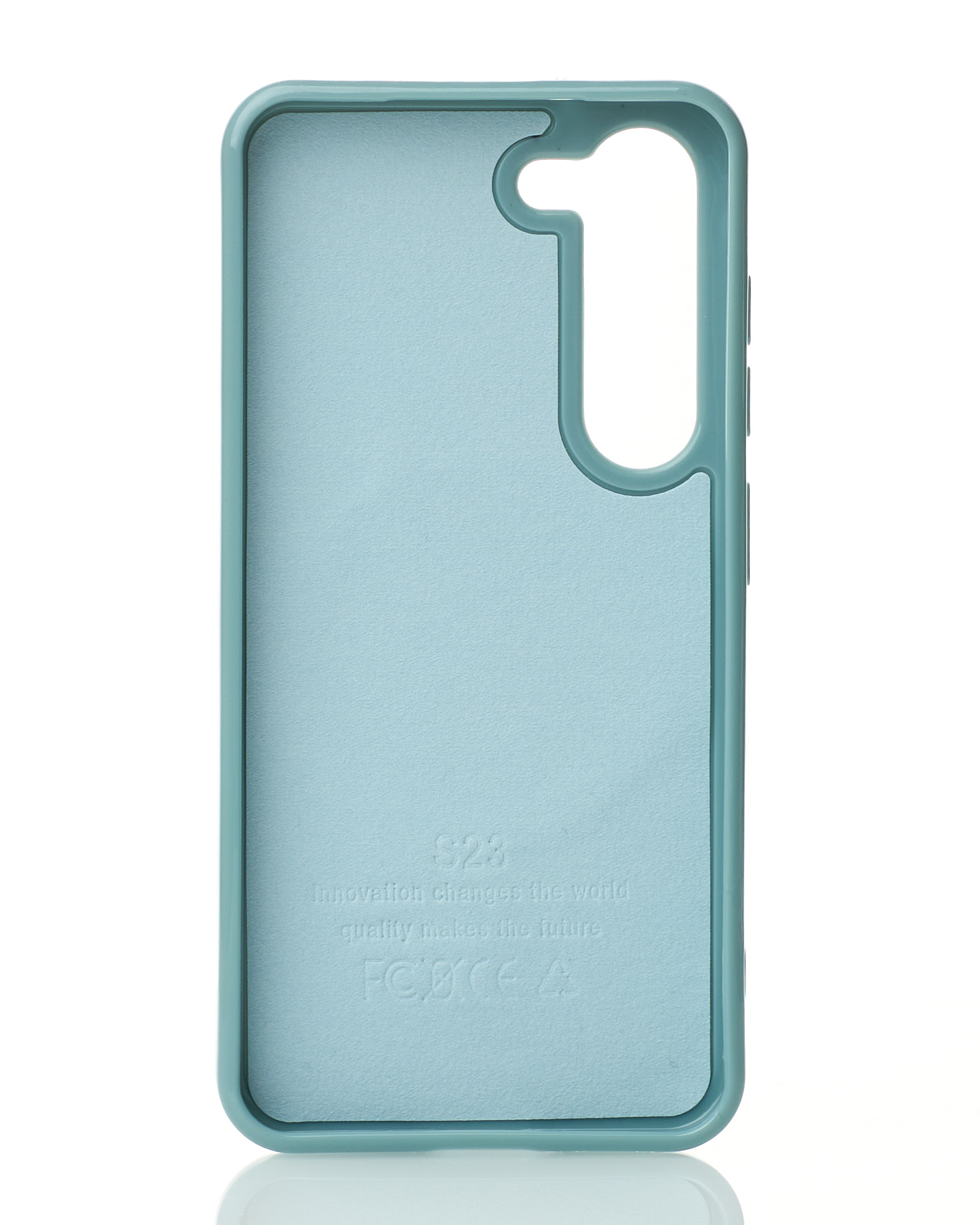 Силиконовый чехол Slim Ring Glamour с поддержкой MagSafe для Samsung S23 wave blue