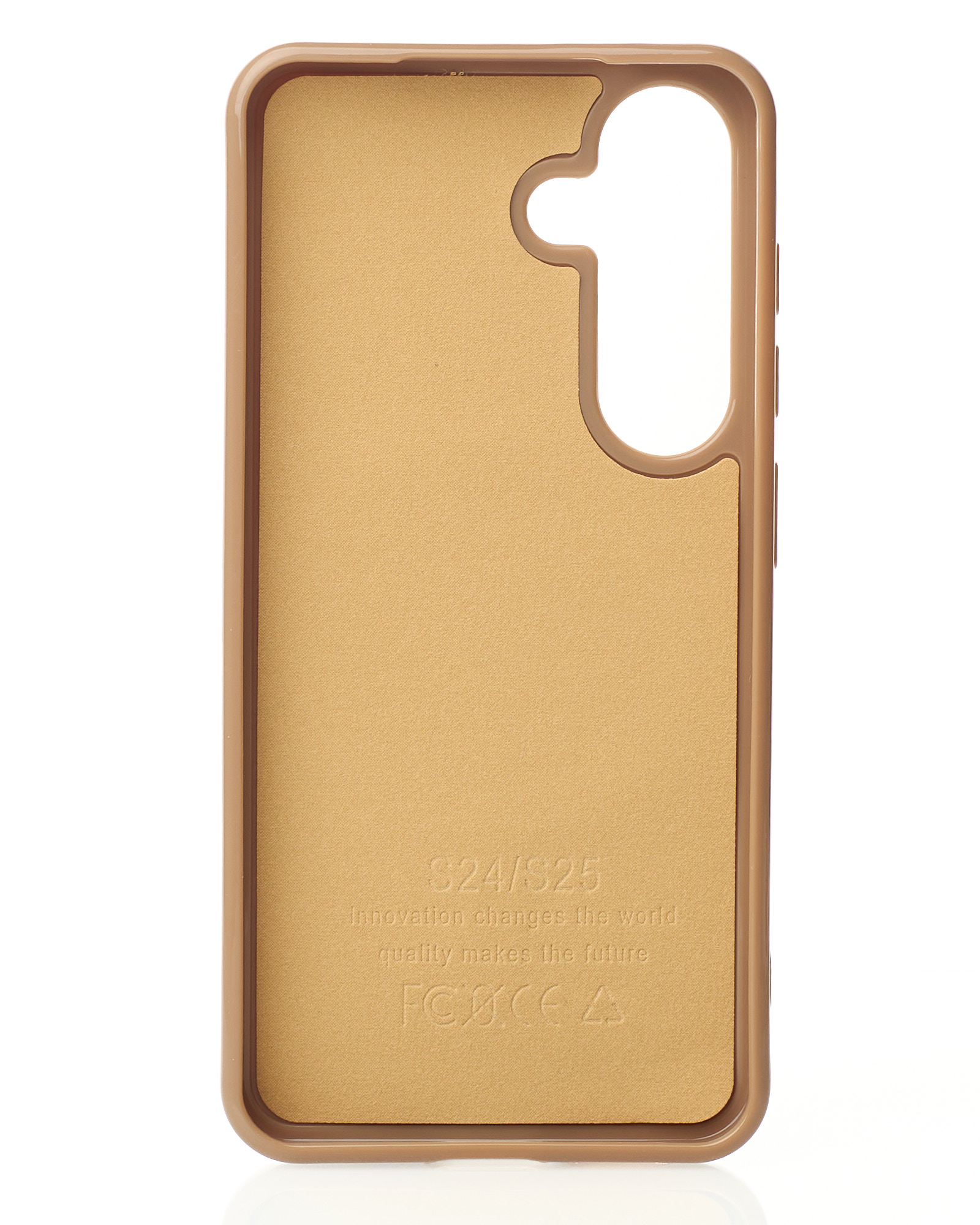 Силиконовый чехол Slim Ring Glamour с поддержкой MagSafe для Samsung S24 FE desert titanium