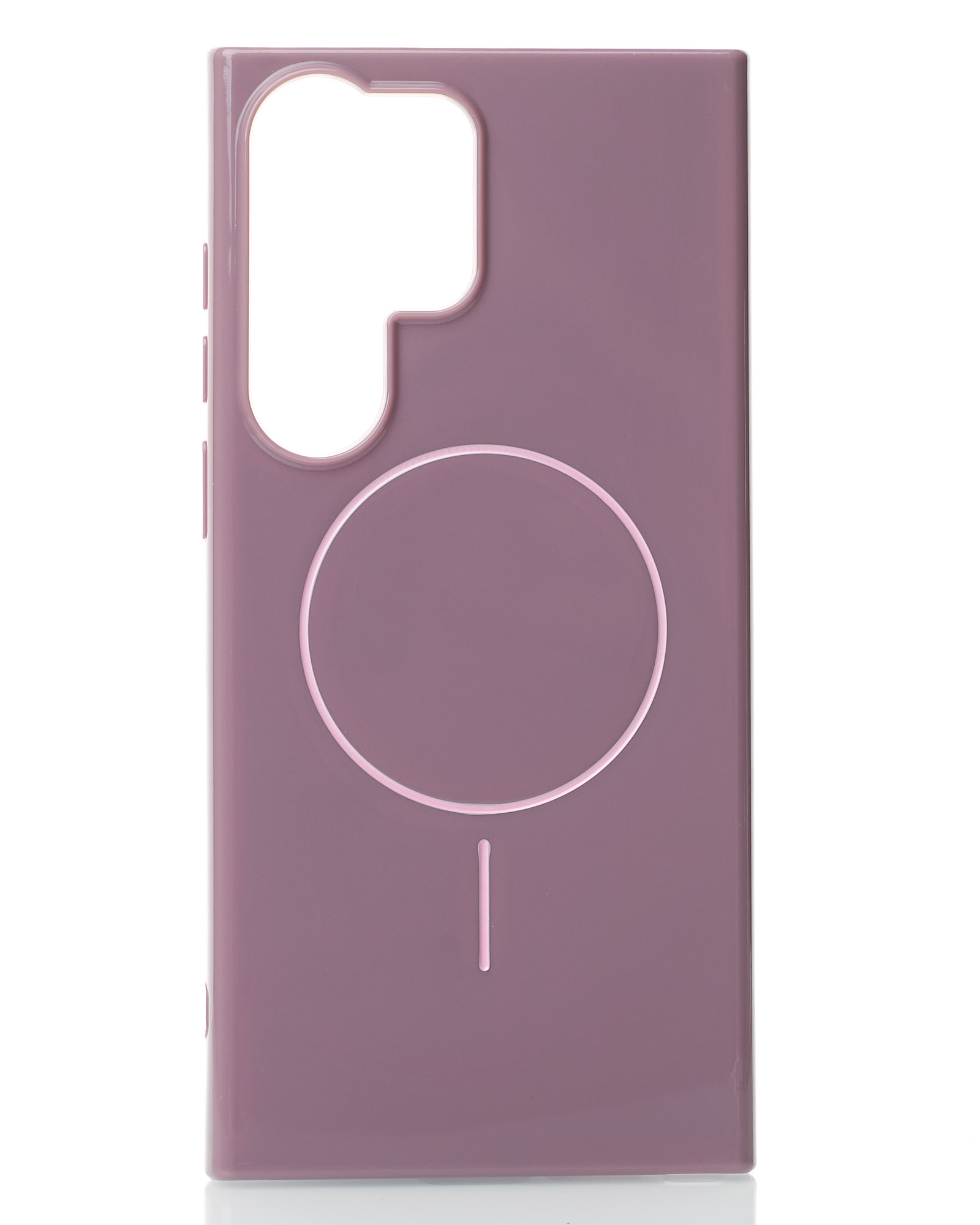 Силиконовый чехол Slim Ring Glamour с поддержкой MagSafe для Samsung S24 Ultra deep purple