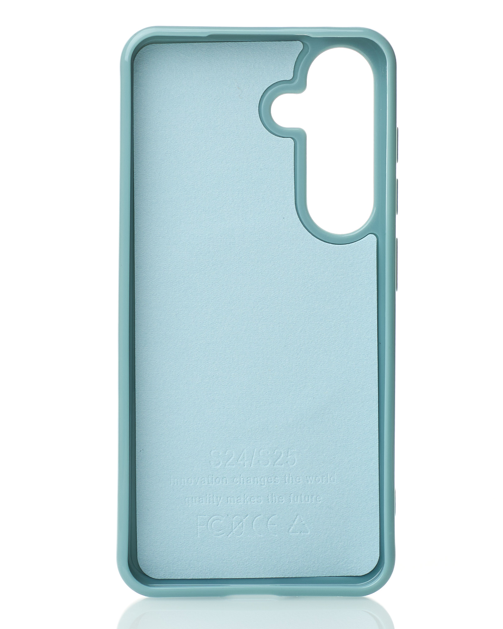 Силиконовый чехол Slim Ring Glamour с поддержкой MagSafe для Samsung S24 wave blue