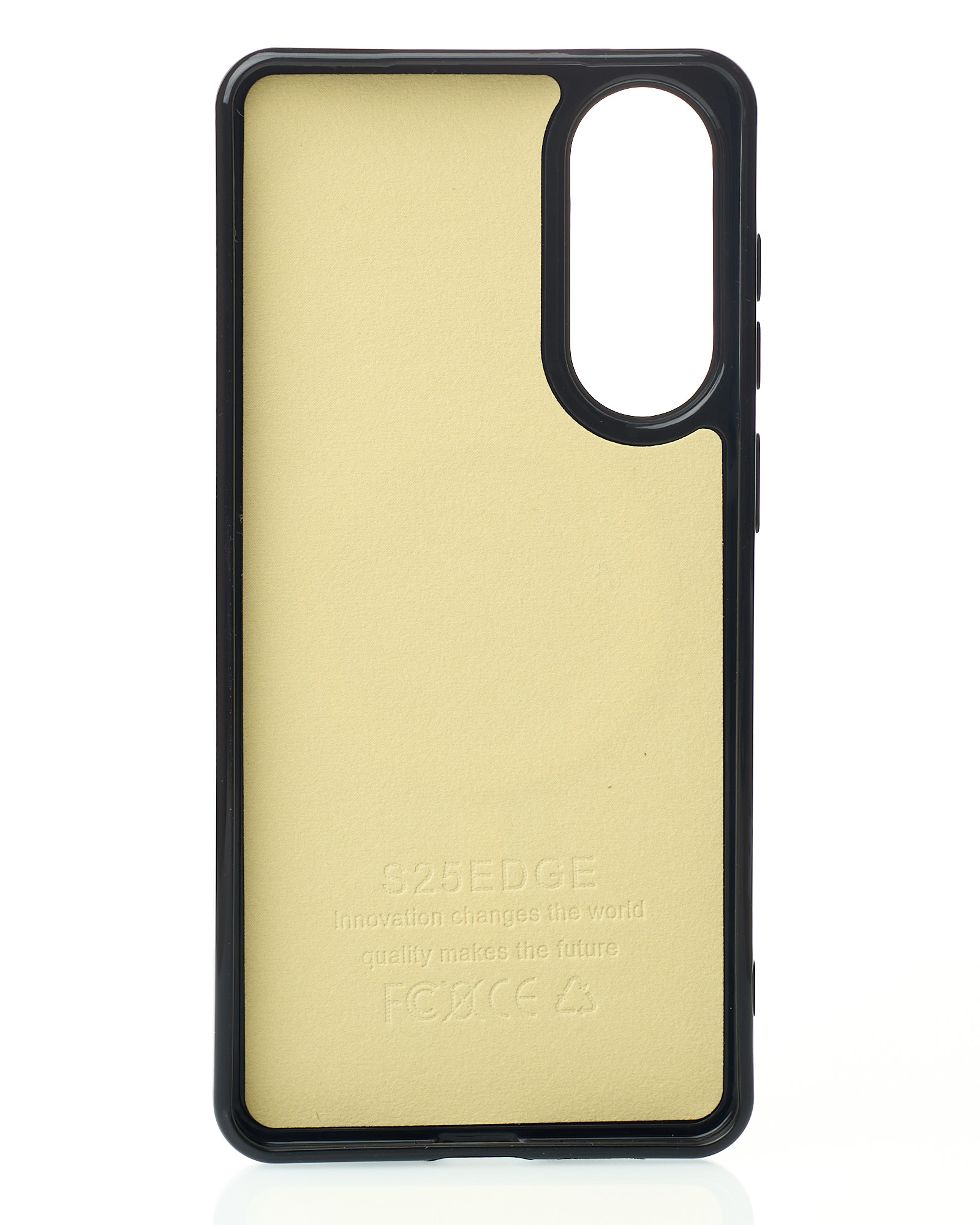 Силиконовый чехол Slim Ring Glamour с поддержкой MagSafe для Samsung S25 Edge black