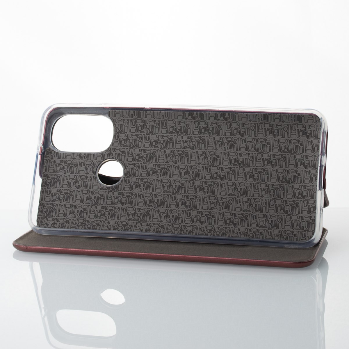 чехол-книга 360 для Motorola E40 STANDARD бордовый