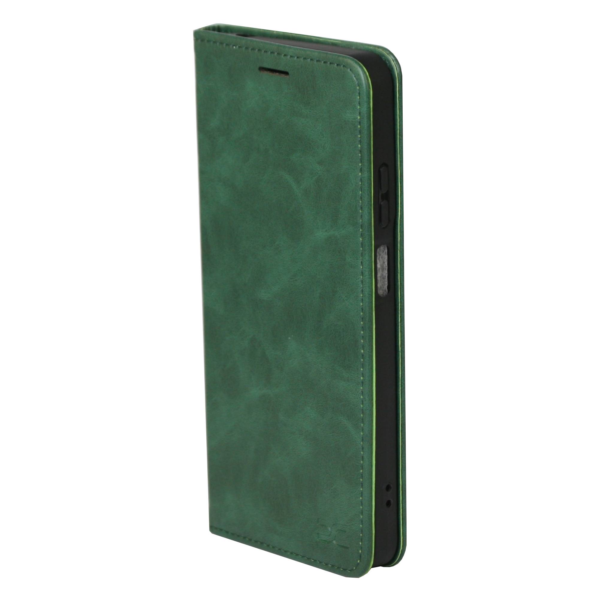 чехол-книга DC ELEGANT для Moto G15 4G / G17 темно-зеленый